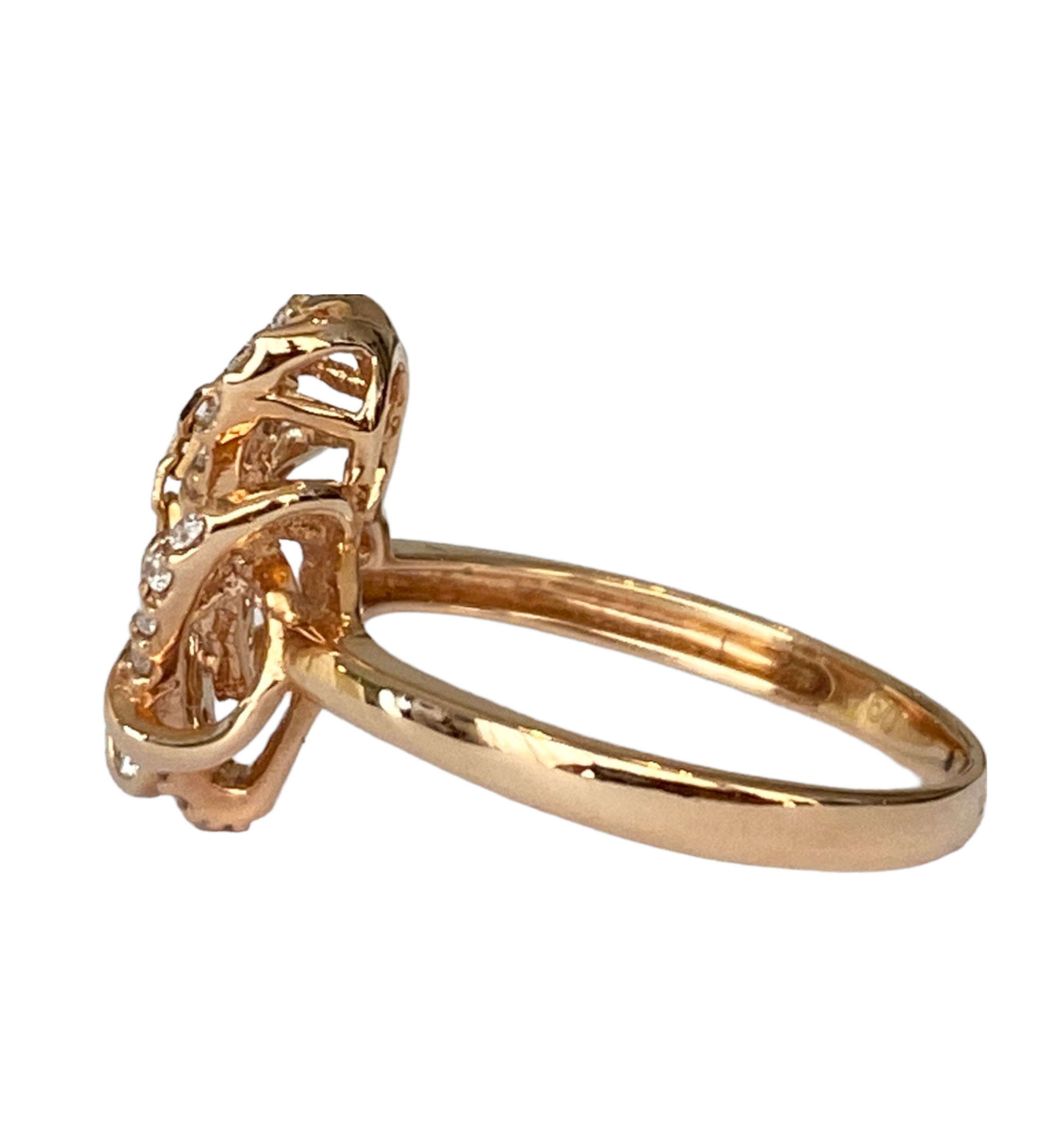 18K Rose Gold Cocktail Ring with Diamonds