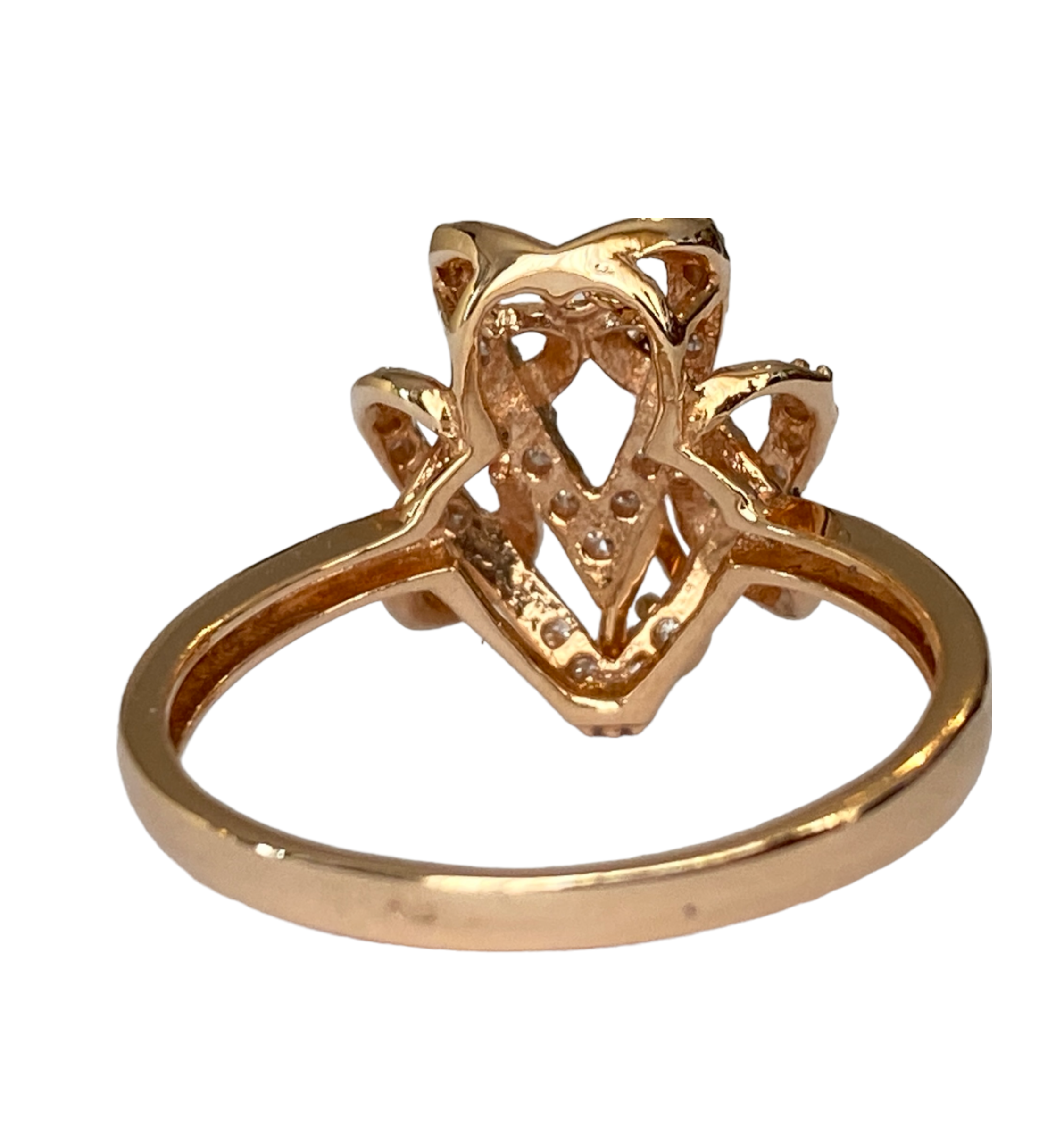 18K Rose Gold Cocktail Ring with Diamonds