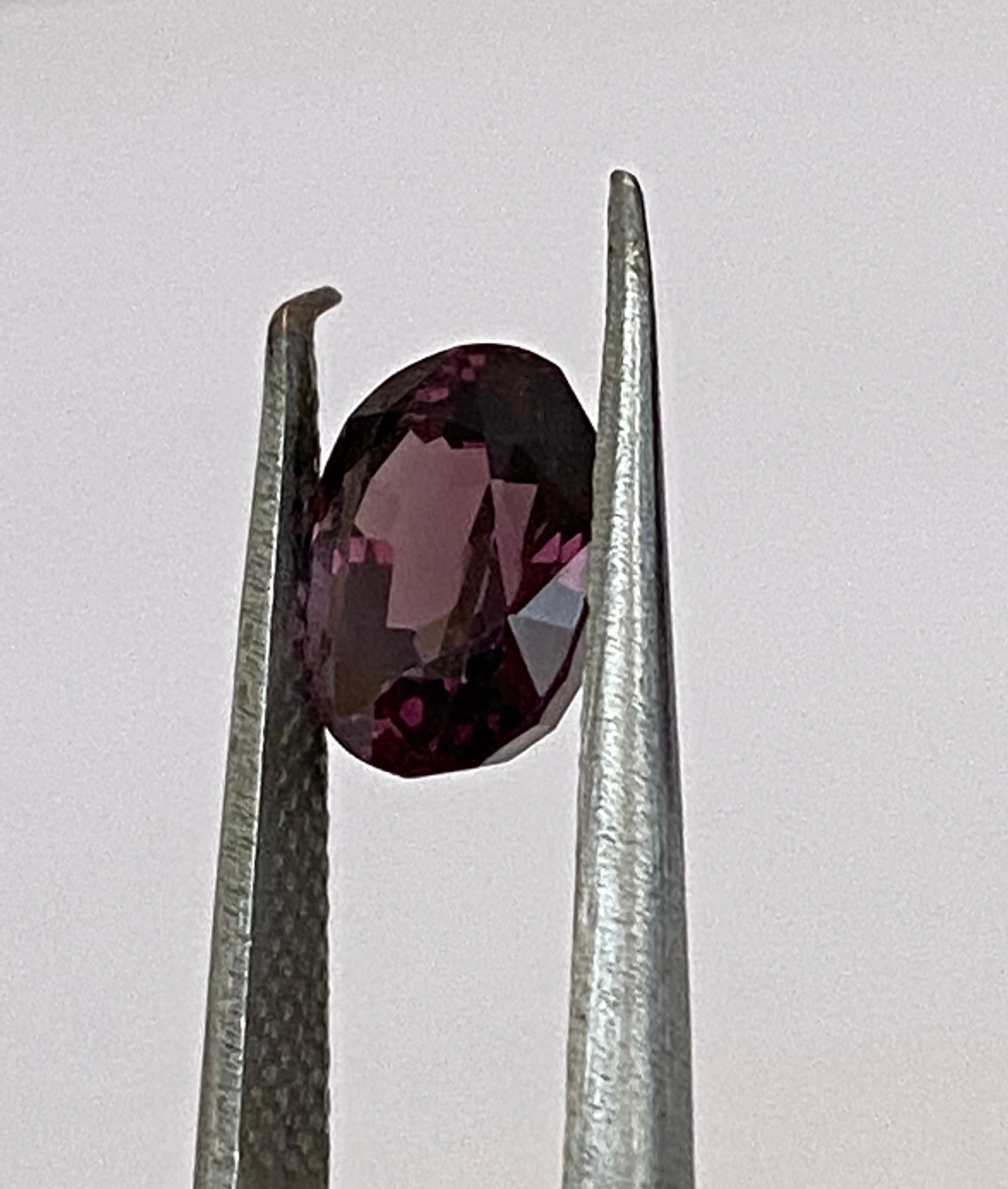 ALGT Certified 2.30 carat oval mixed cut Deep  Pink Spinel