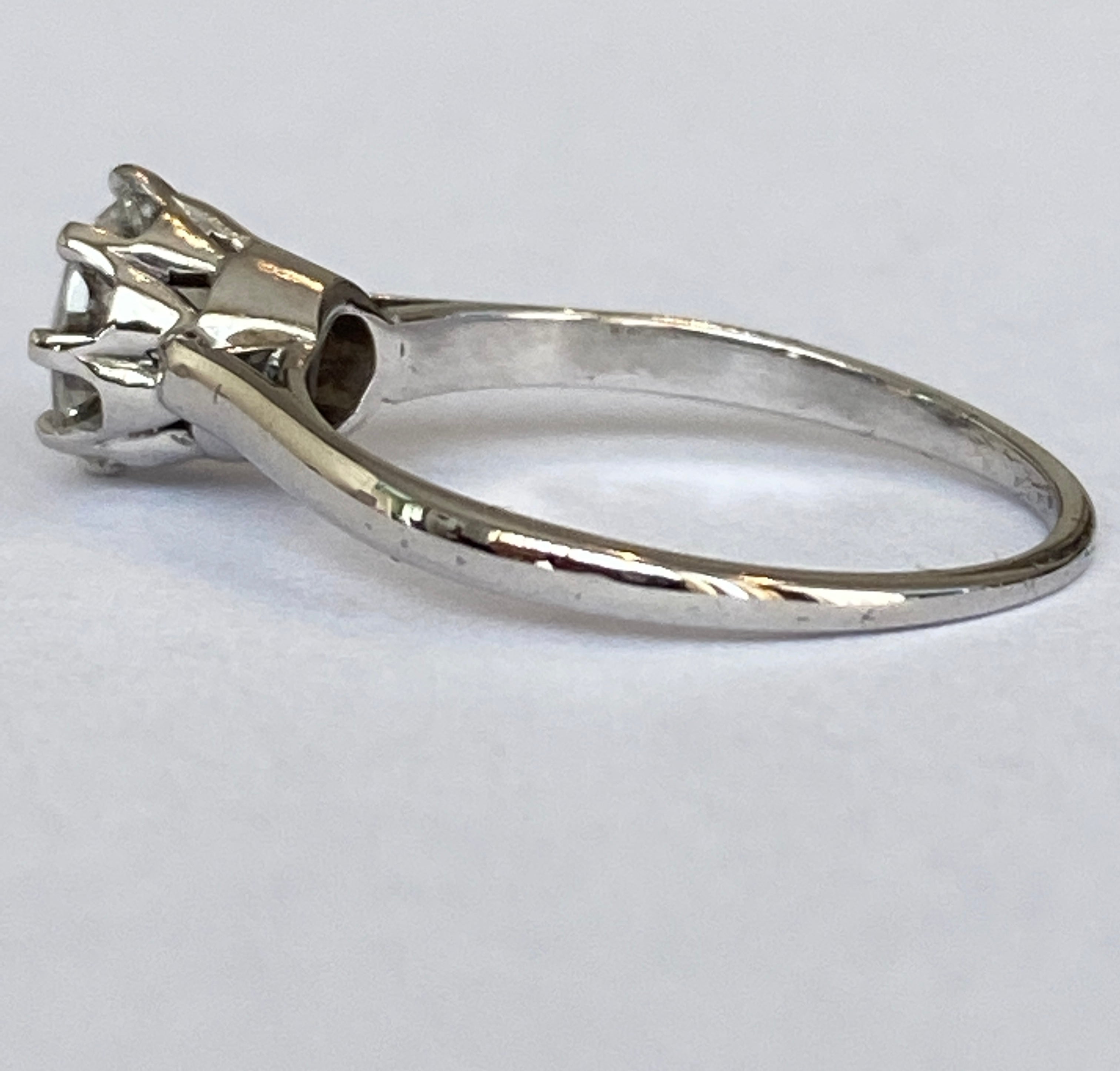 Late Art Deco 1.14 Carat Old European Brilliant Cut Diamond Solitaire Engagement