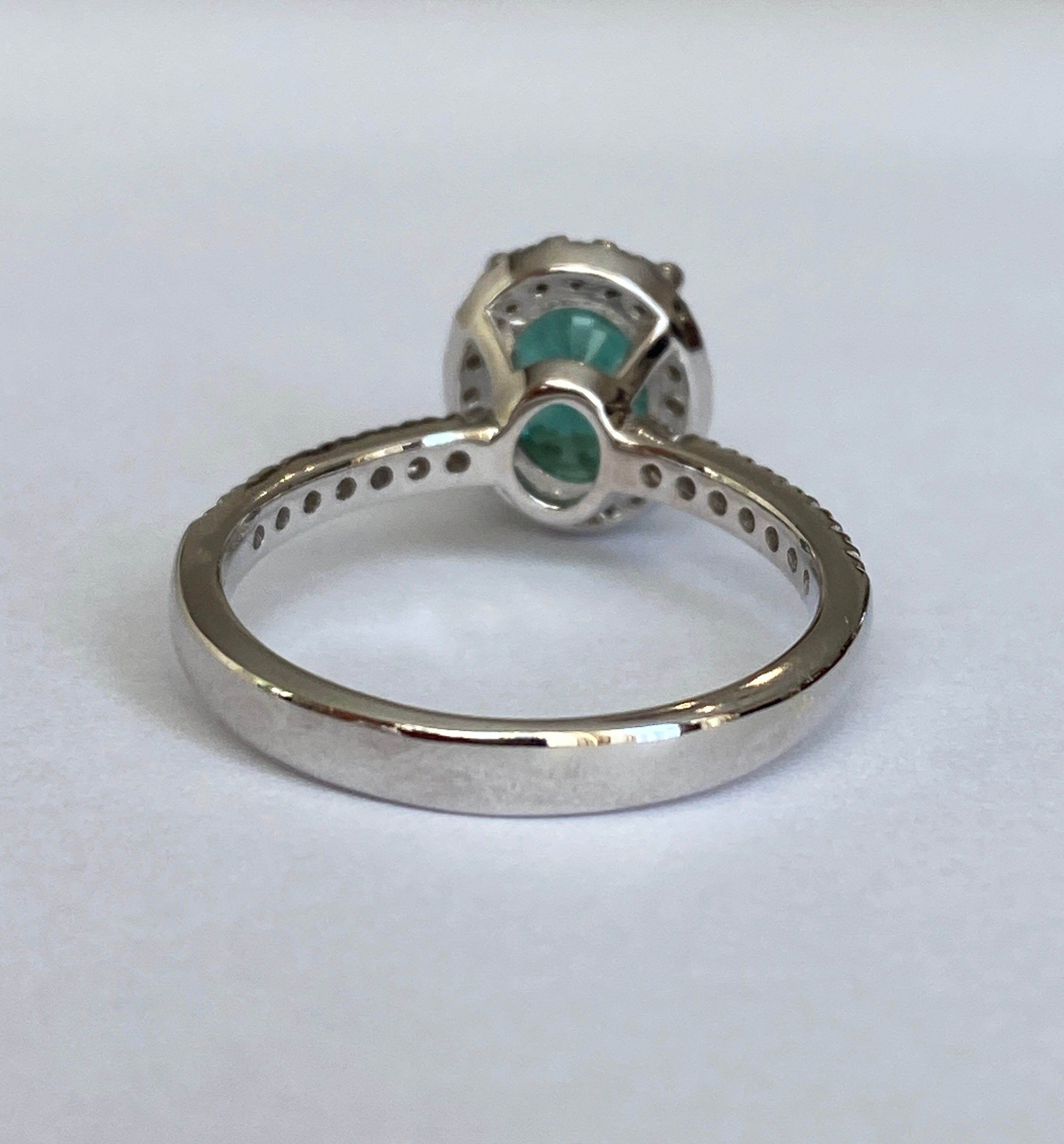 ALGT Certified 2.08 Carat Lagoon Tourmaline Diamond Cocktail Gold ring