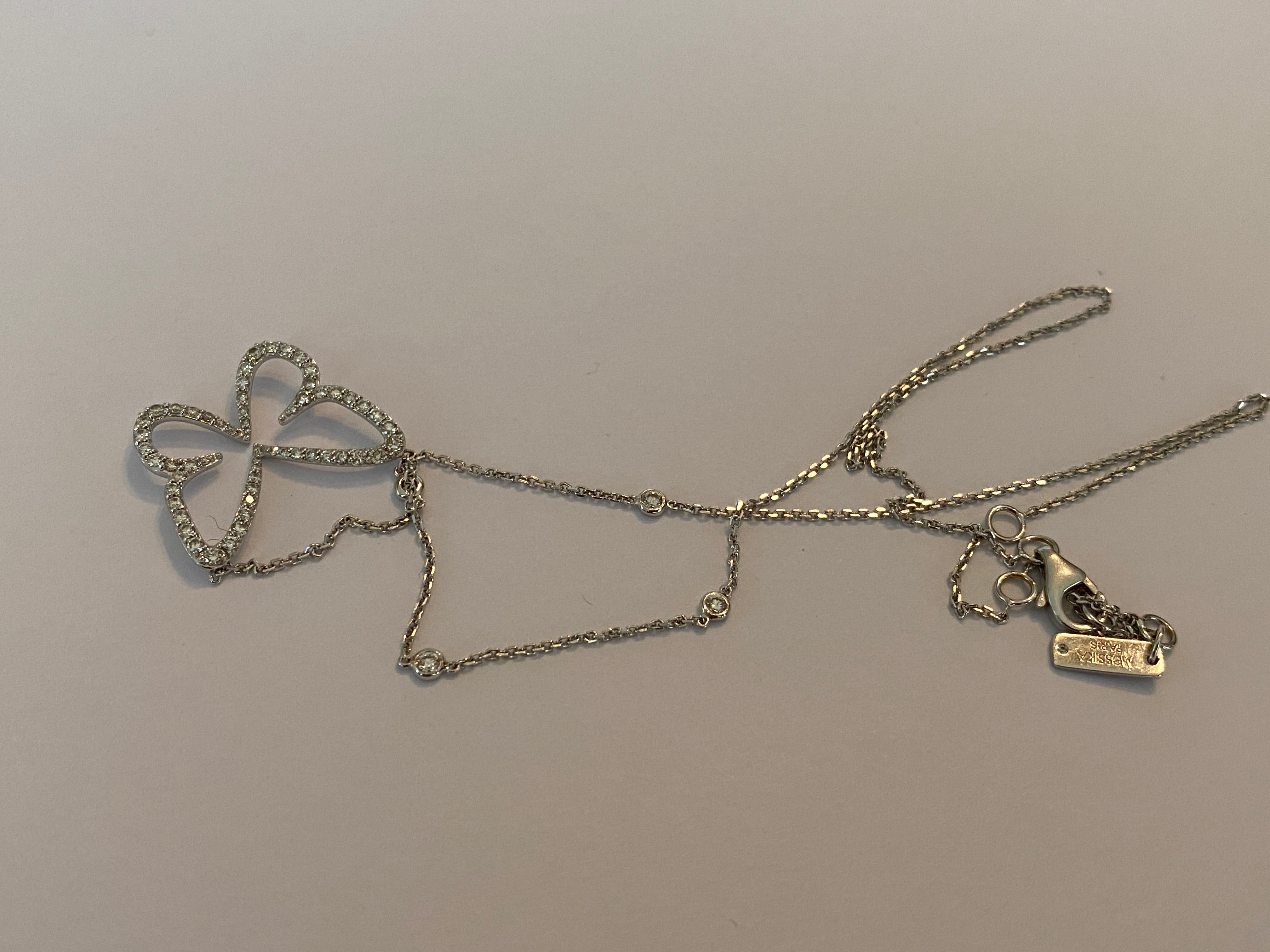 Messika Paris Butterfly 18 kt White gold and diamond necklace