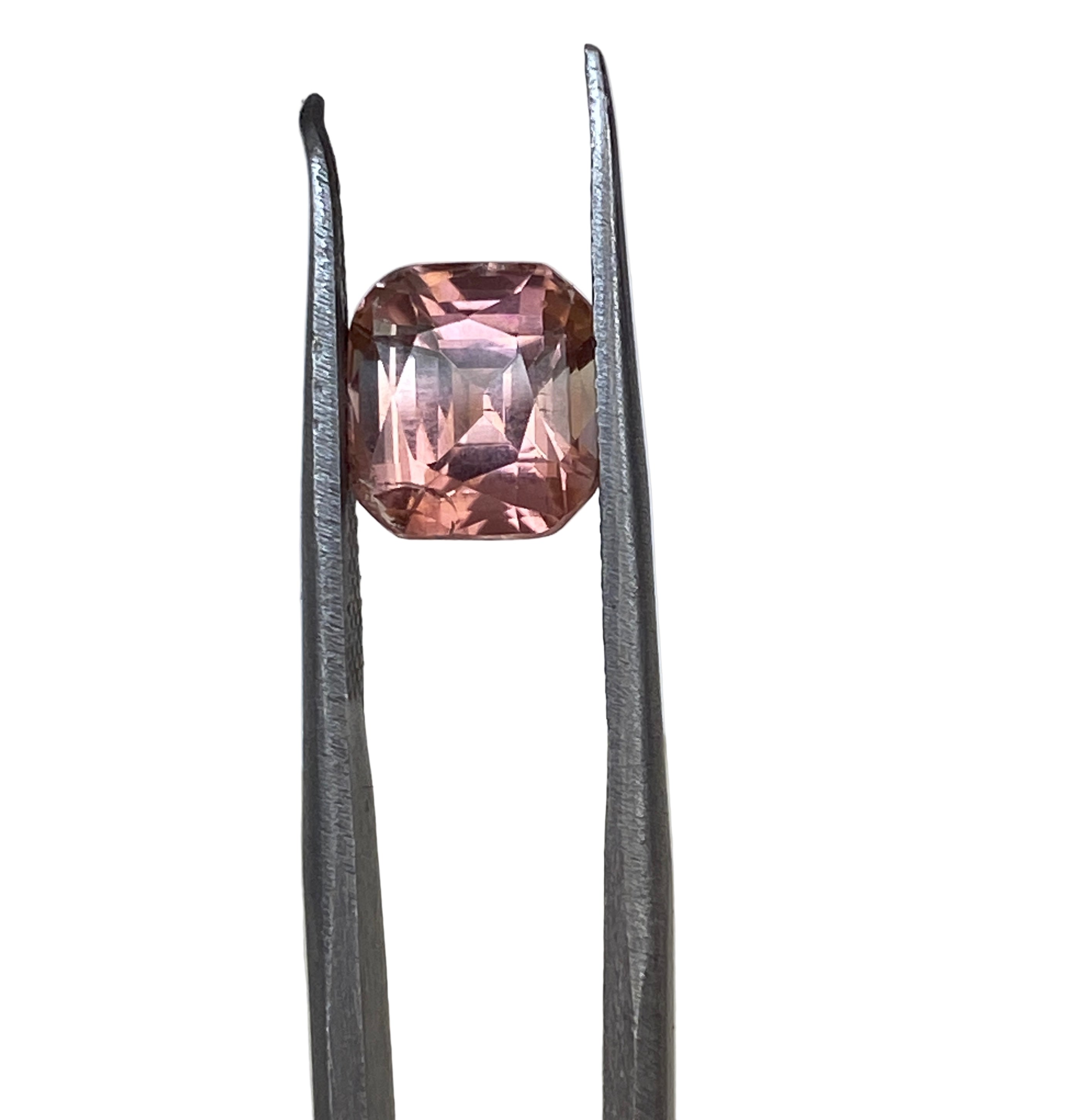 ALGT Certified 2.56 carat cushion mixed cut Intense Pink Tourmaline