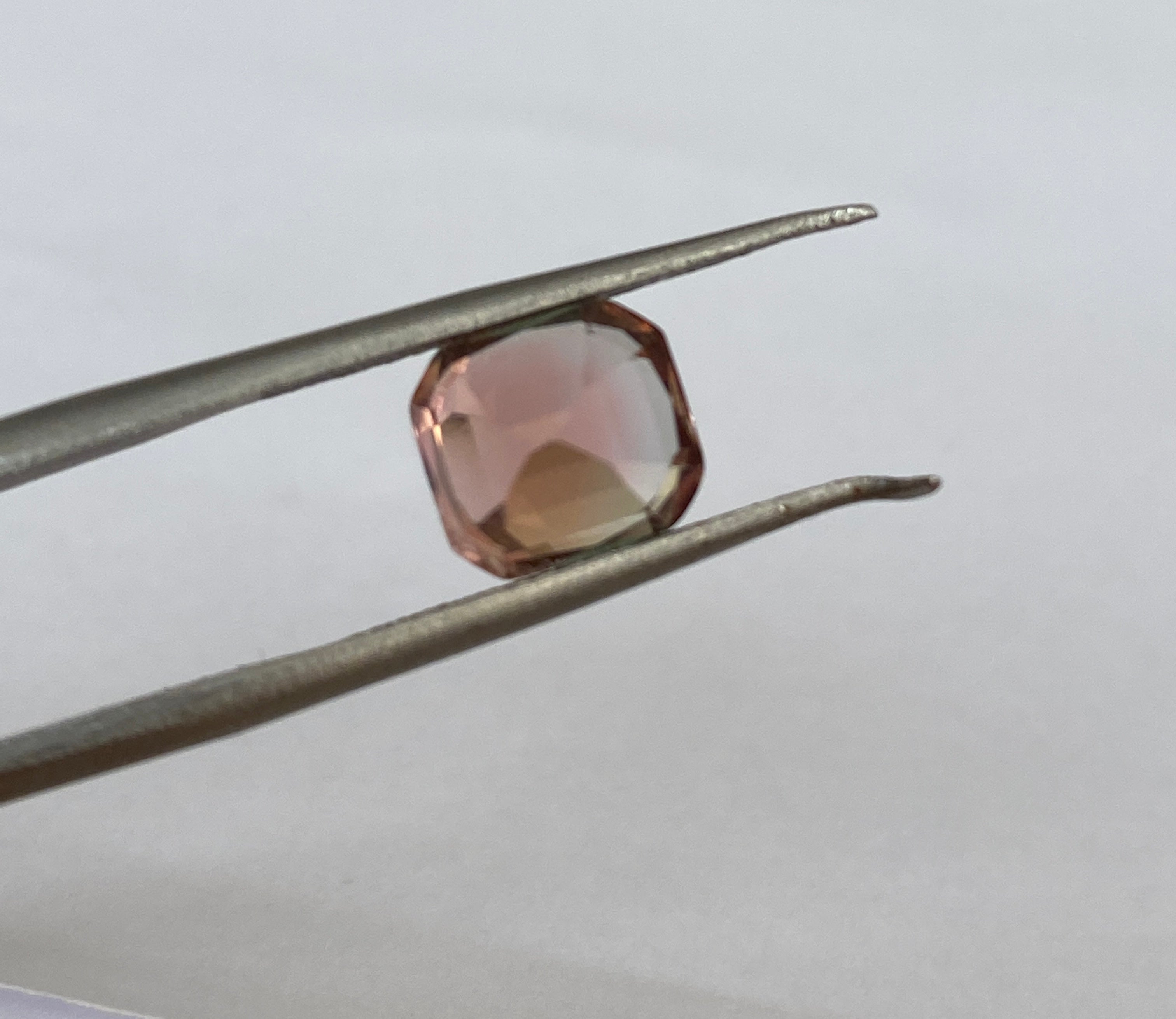 ALGT Certified 2.56 carat cushion mixed cut Intense Pink Tourmaline