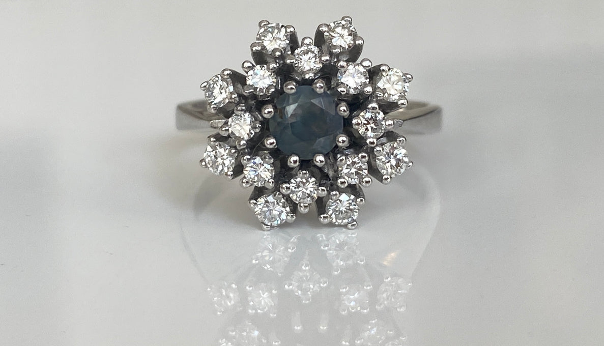ALGT Certified Natural 0.60 ct Alexandrite & Diamond White Gold Ring