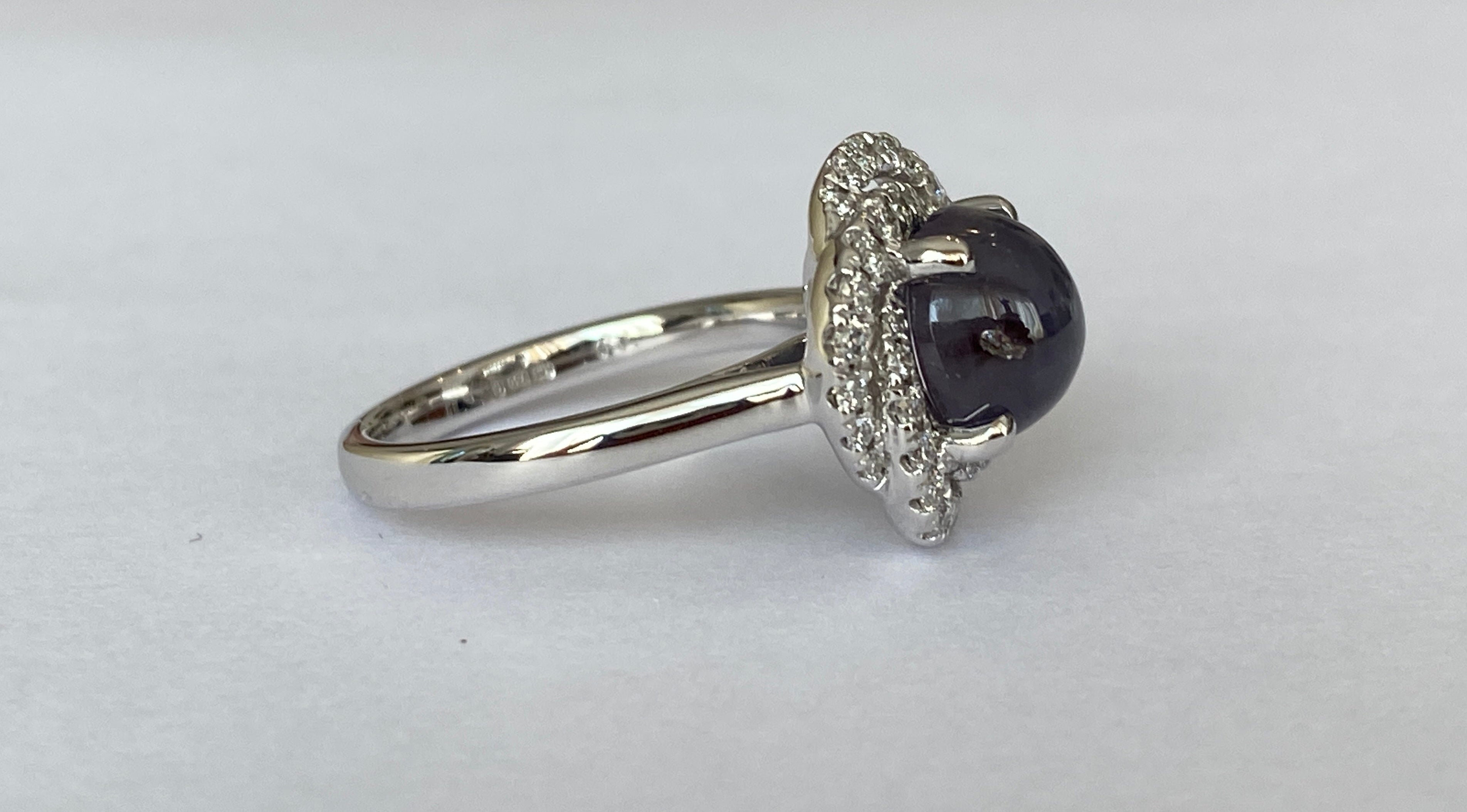 ALGT certified Natural 3.32 Carat  Alexandrite and  Diamond  White Gold  Ring