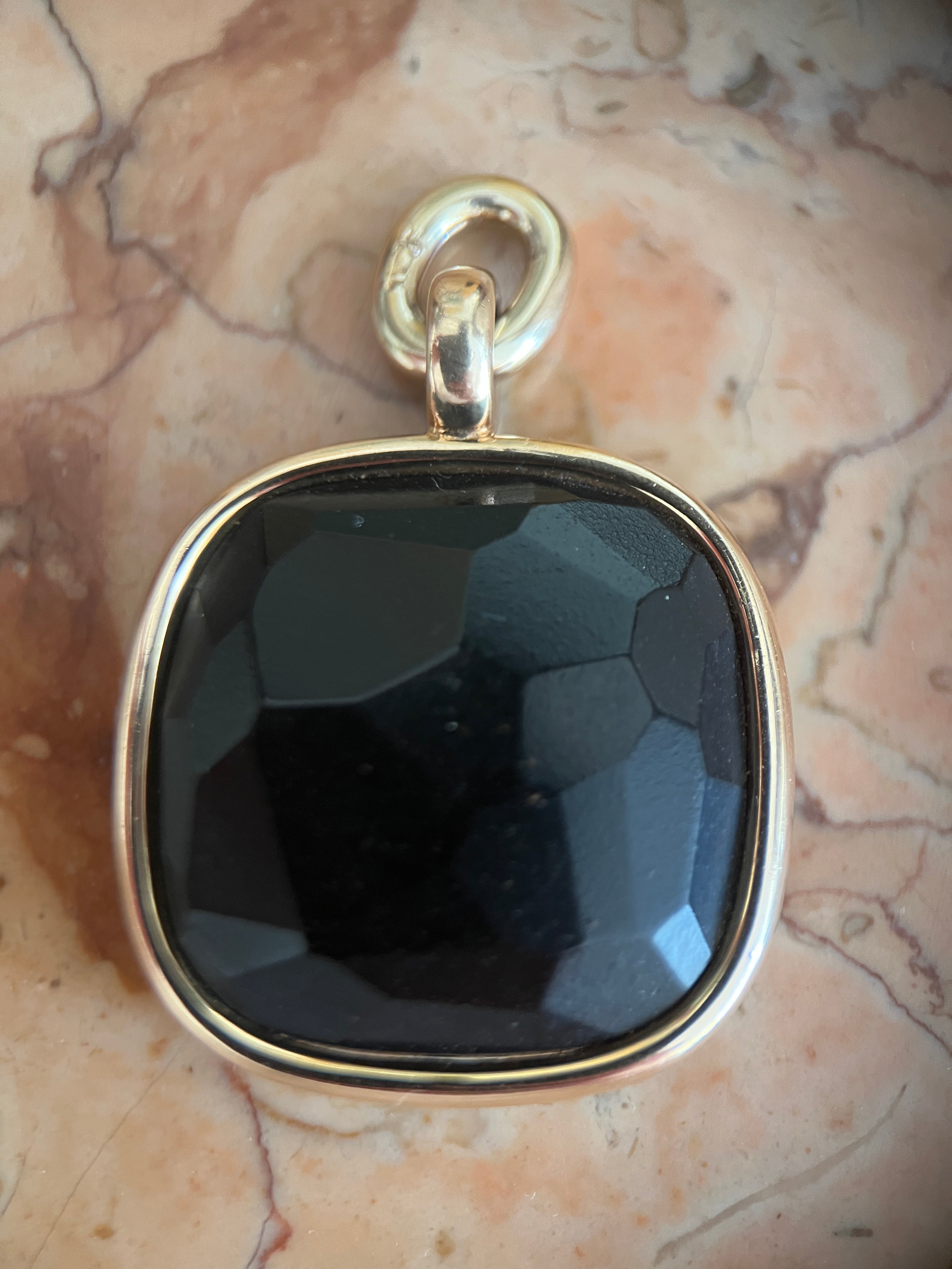 Pomellato Victoria Pendant 18k Yellow Gold  Extra Large Jet Pendant