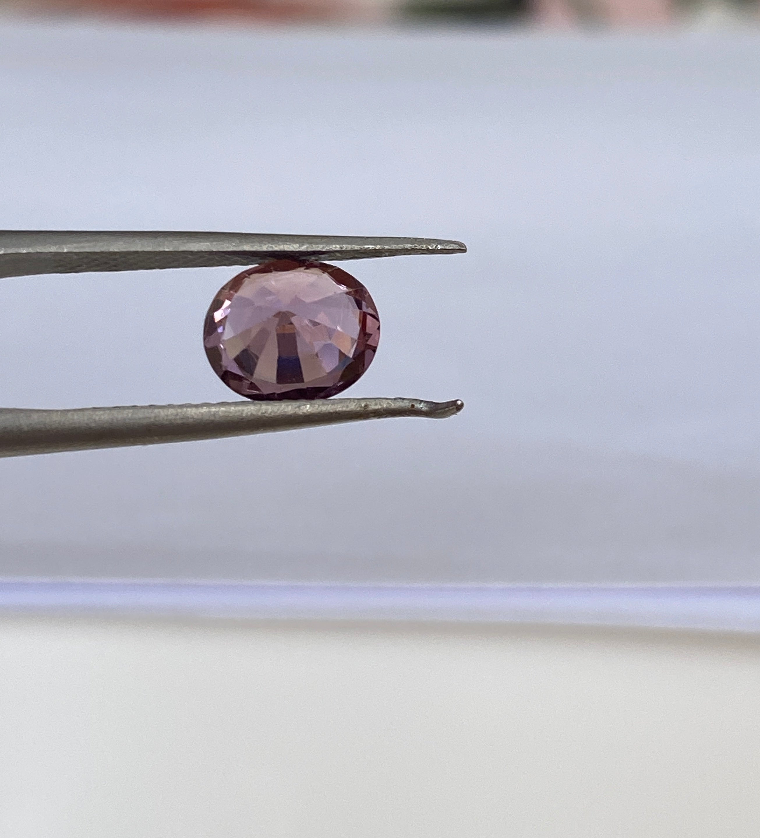 ALGT Certified 1.85 carat oval mixed cut Intense Pink Spinel