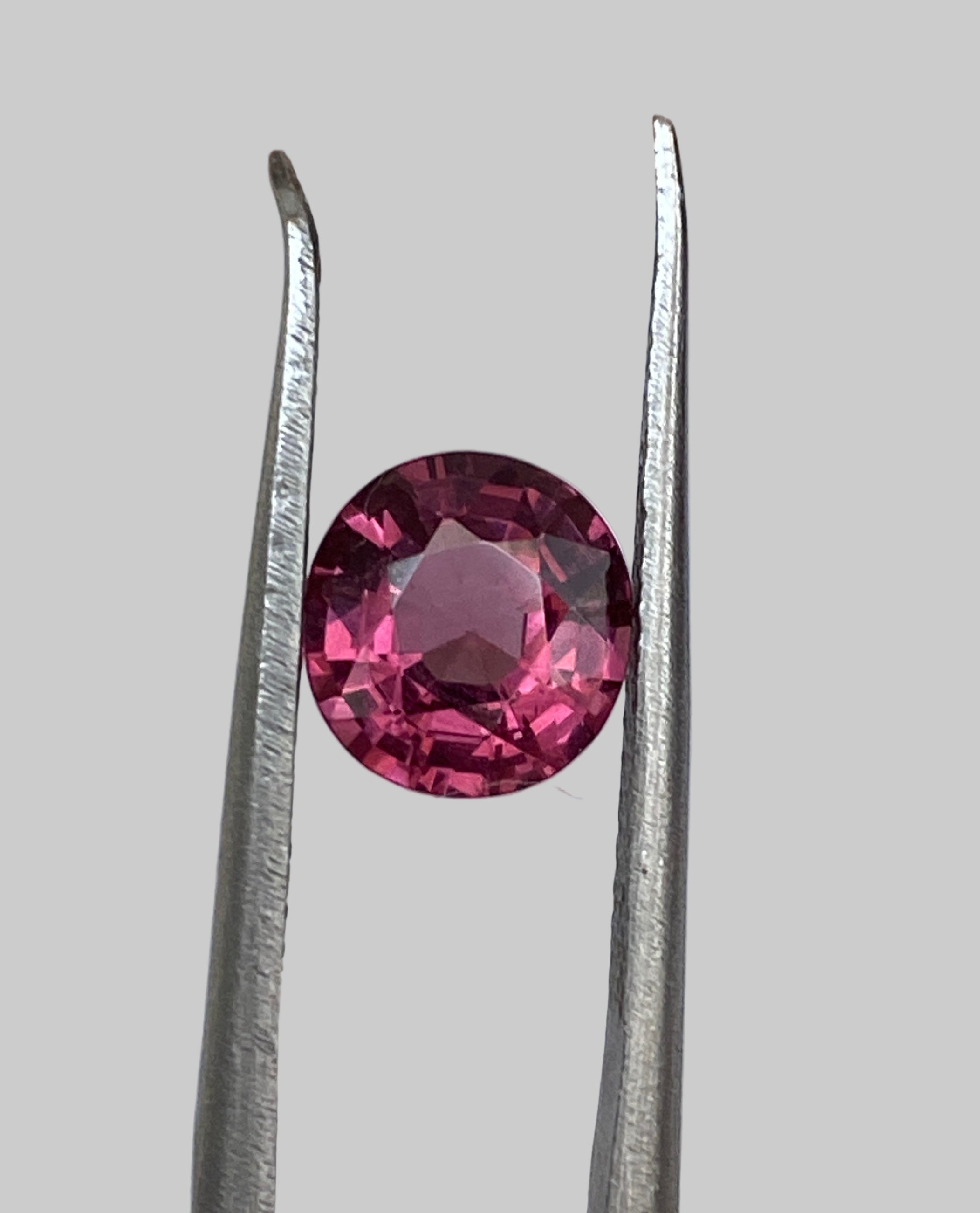ALGT Certified 1.43 carat oval mixed cut Vivid /Deep Pink Spinel