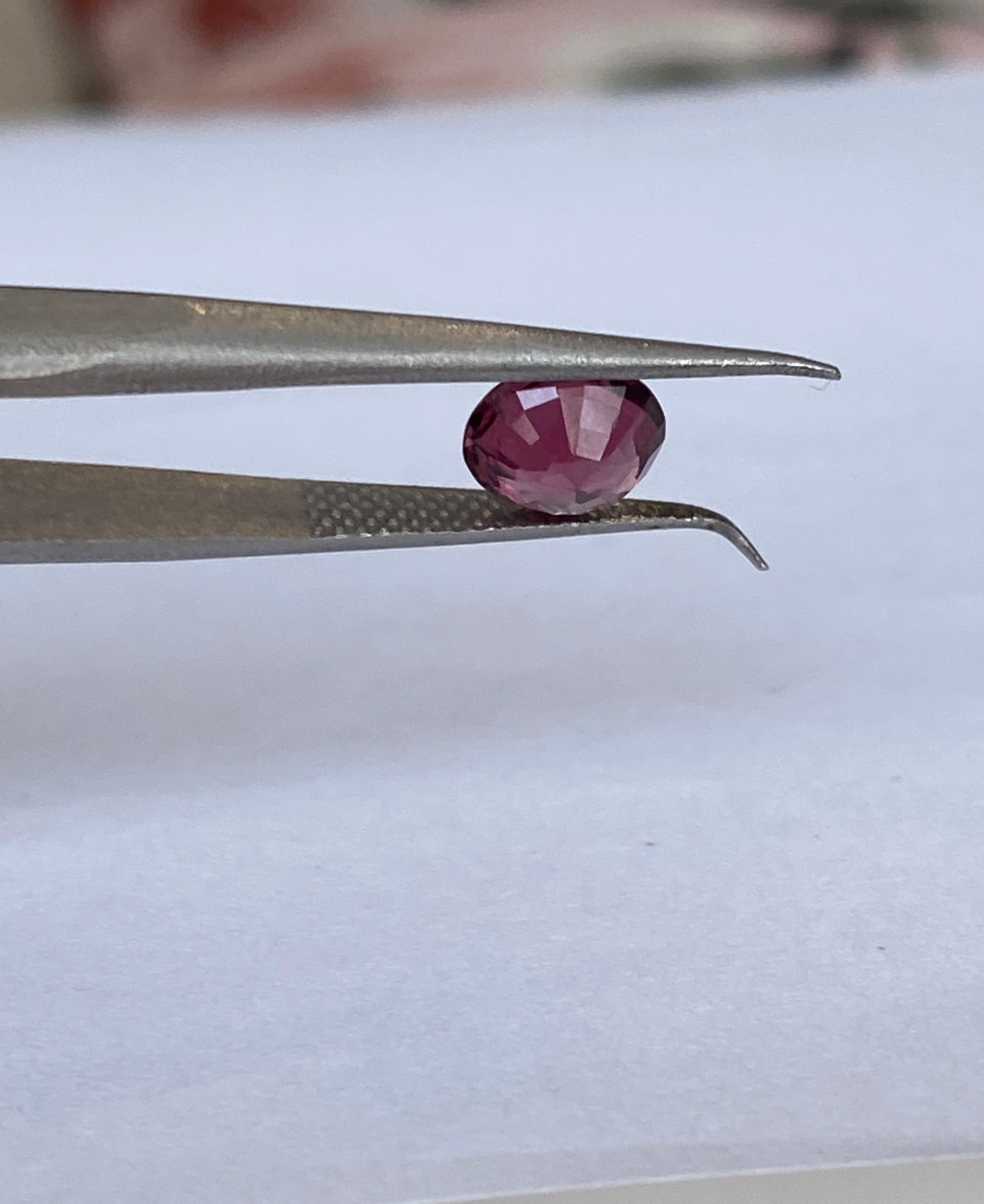 ALGT Certified 1.14 carat oval mixed cut Vivid/Deep Pink SpinelGem