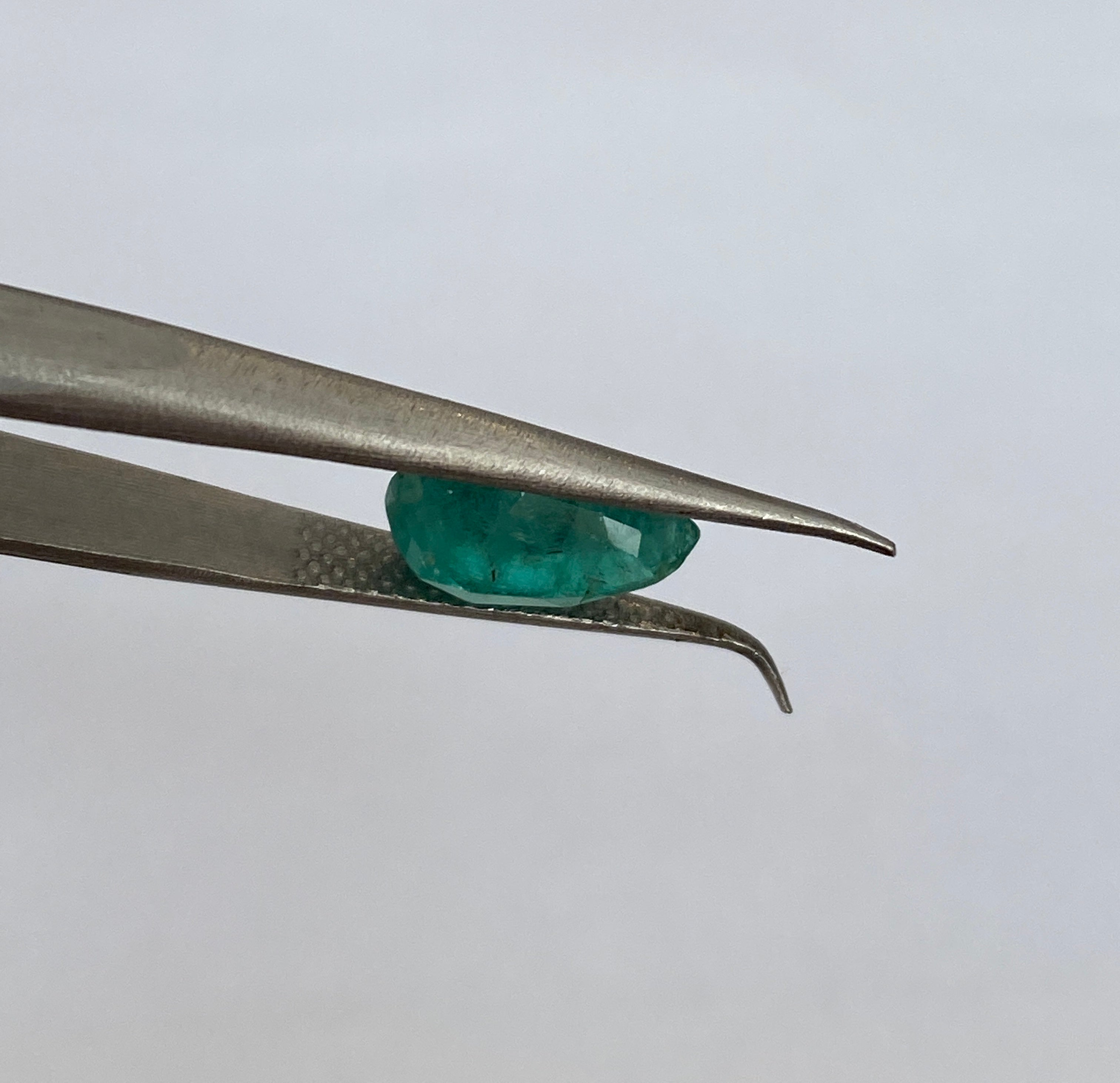 ALGT Certified 1.51 Carat Natural Zambia Emerald Stone Pear Mixed Cut