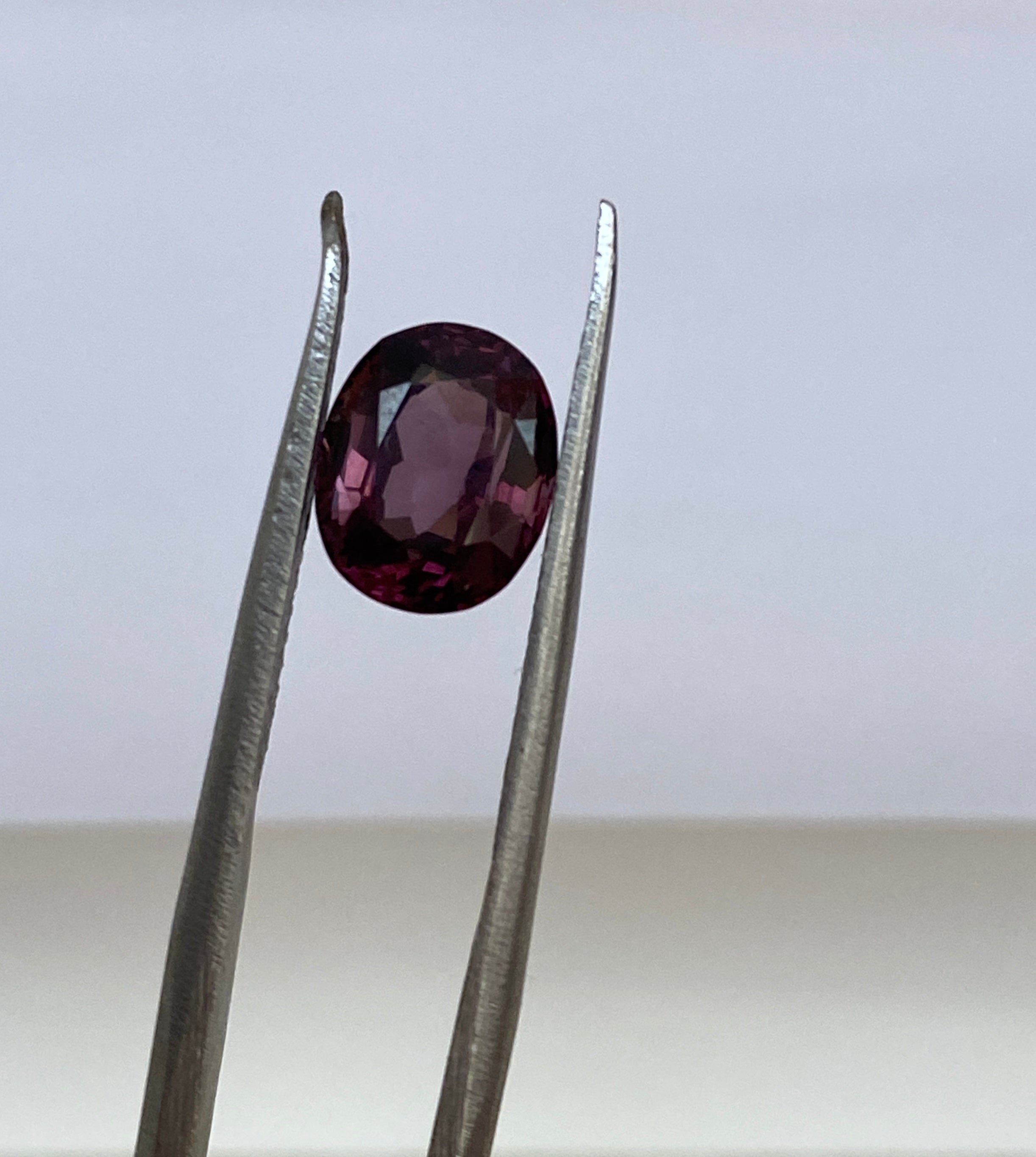 ALGT Certified 2.30 carat oval mixed cut Deep  Pink Spinel