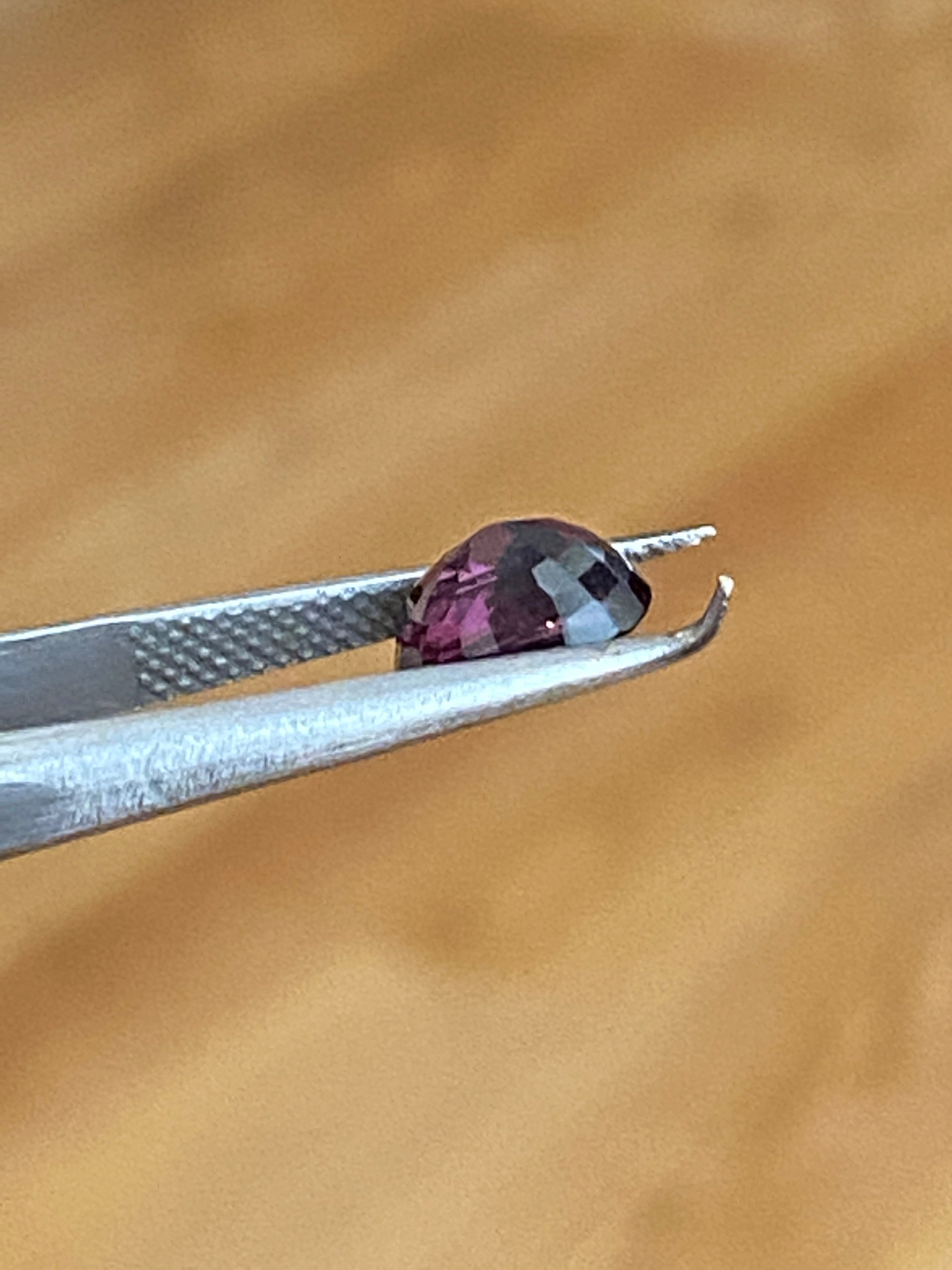 ALGT Certified 2.30 carat oval mixed cut Deep  Pink Spinel