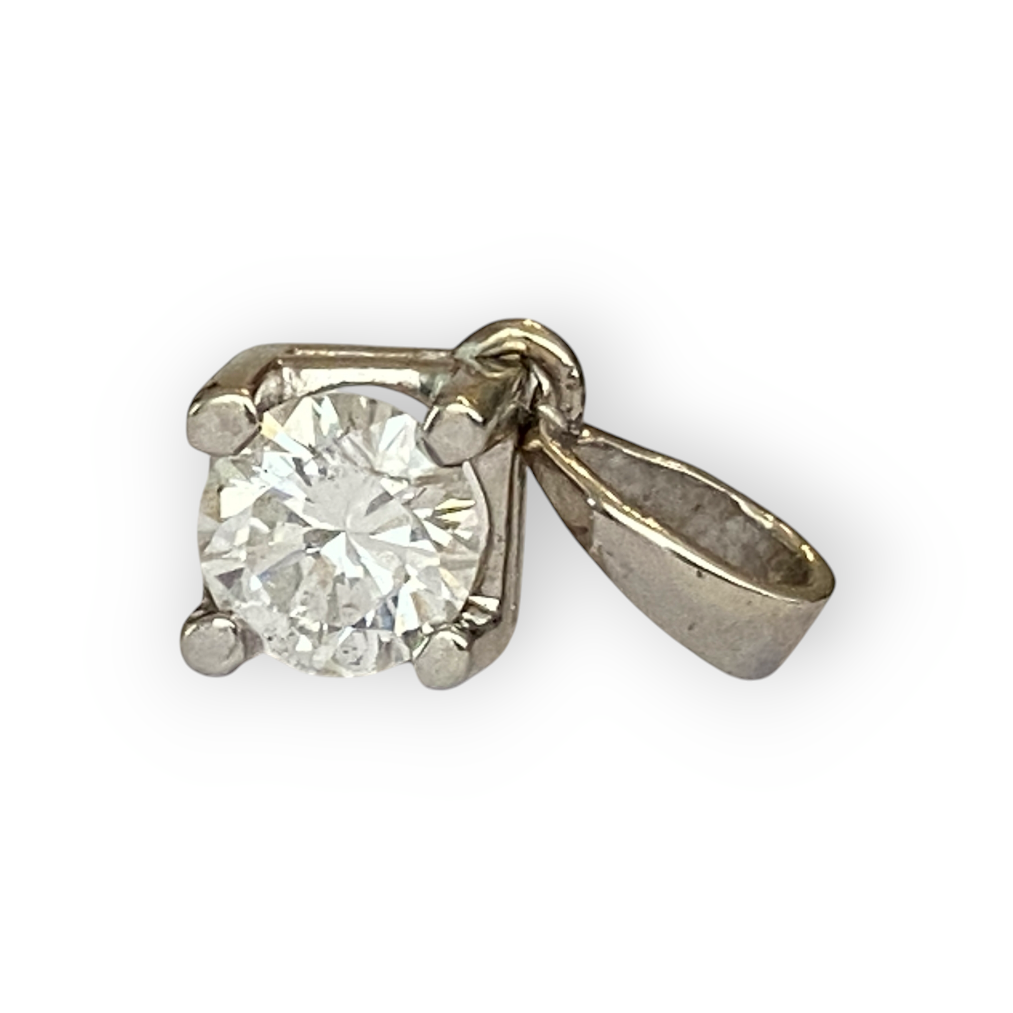 Timeless Elegance: White Gold Solitaire Diamond Pendant