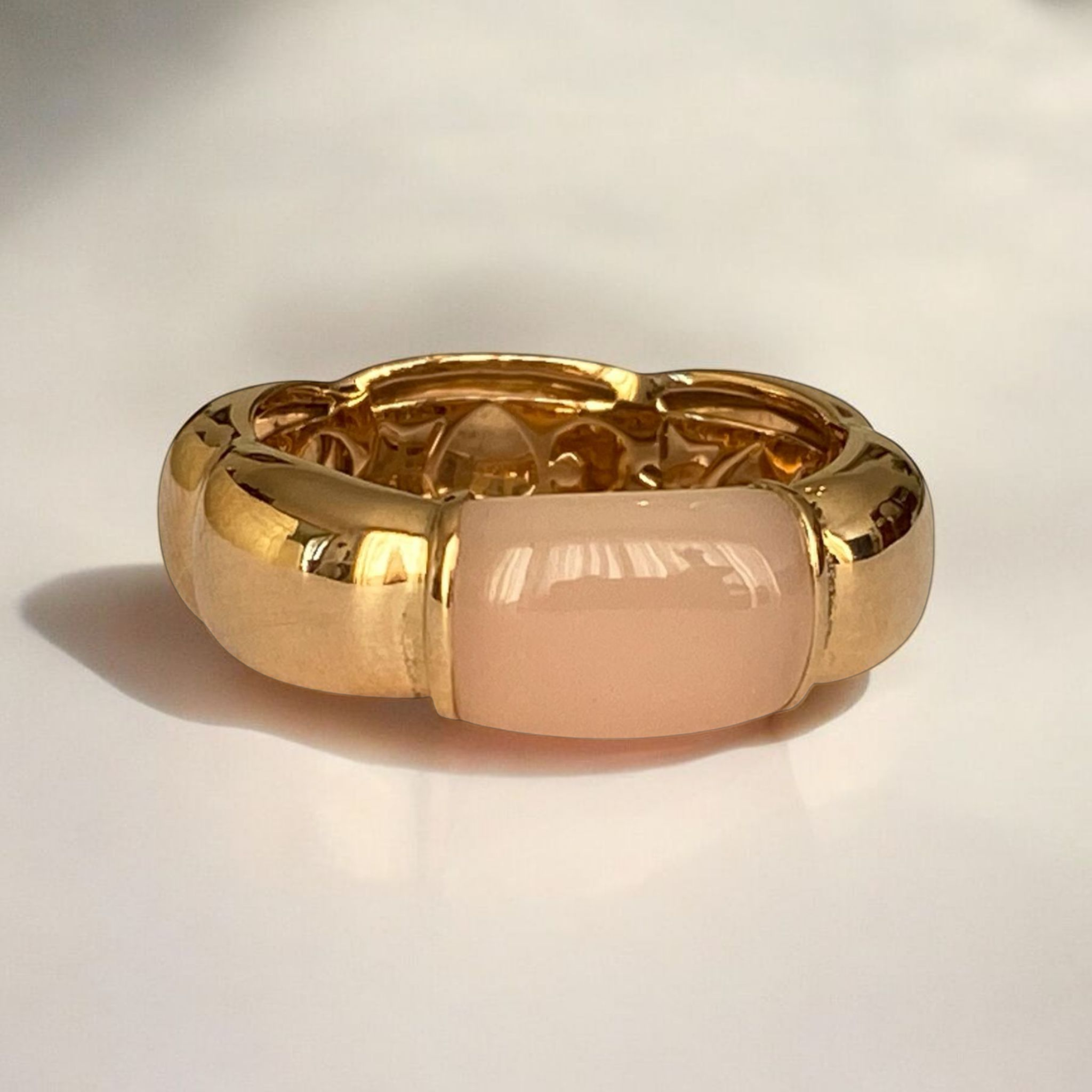 Al Coro La Piazza Chalcedony Ring in 18K Rose Gold