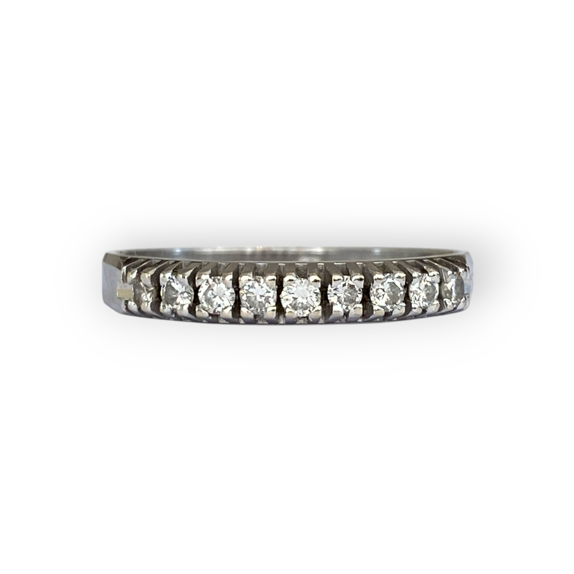 14 Carat White Gold Ring with Diamonds