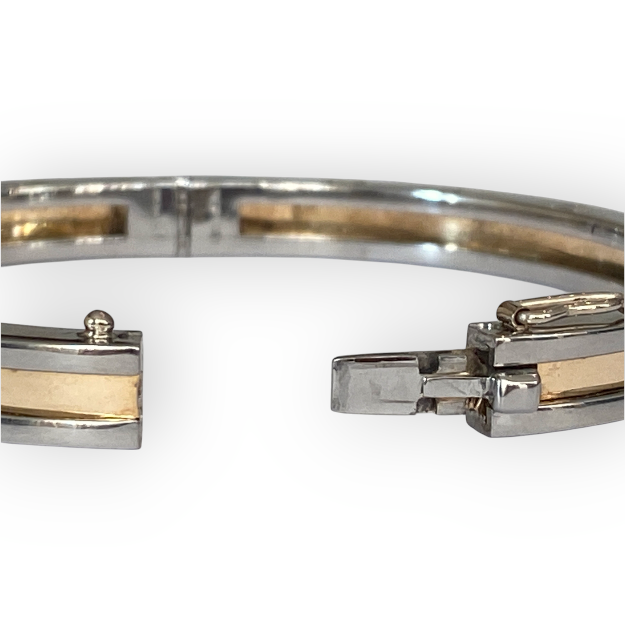 Bvlgari B-Zero1 Bracelet 18K YG Yellow Gold Stainless Steel Bangle Large size!