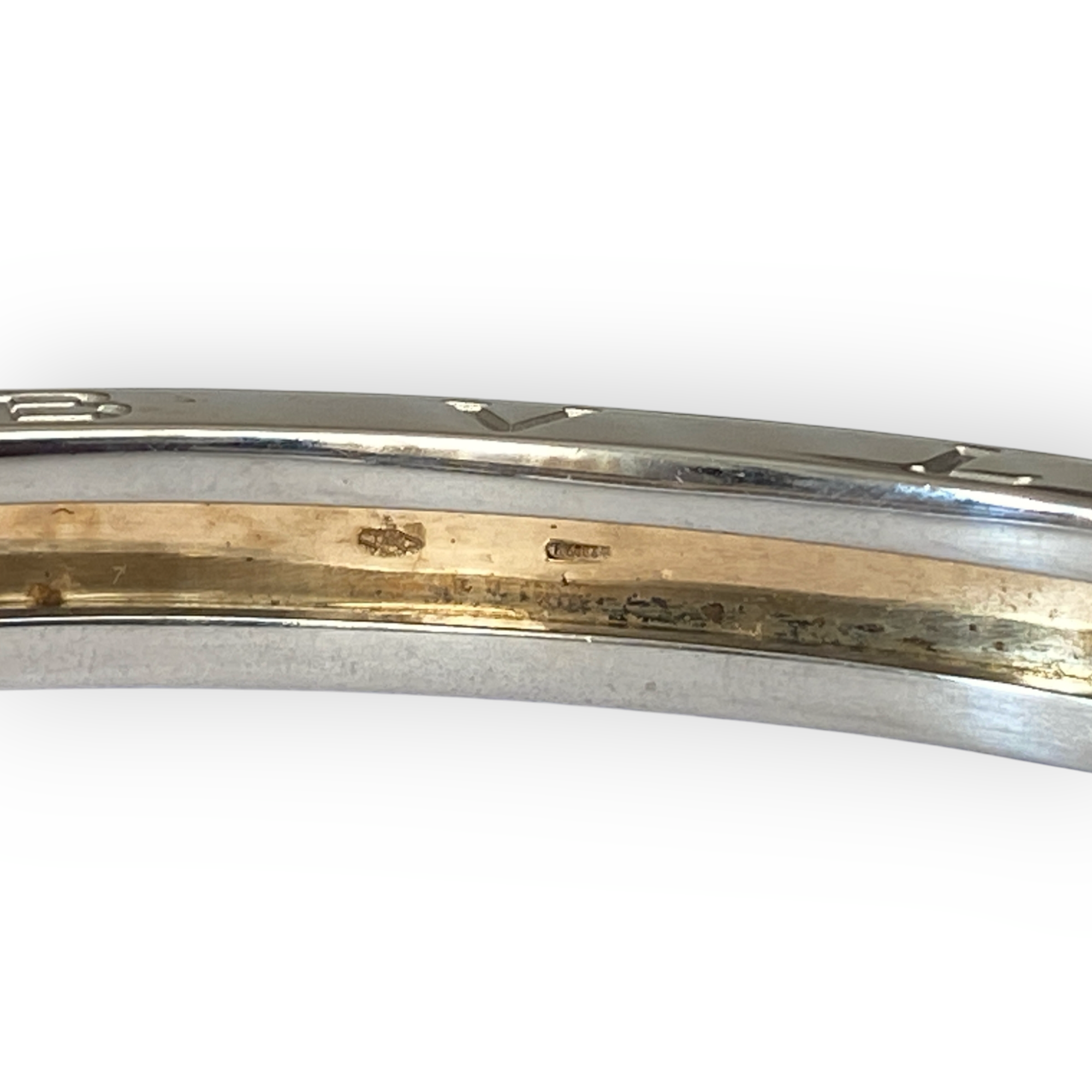 Bvlgari B-Zero1 Bracelet 18K YG Yellow Gold Stainless Steel Bangle Large size!