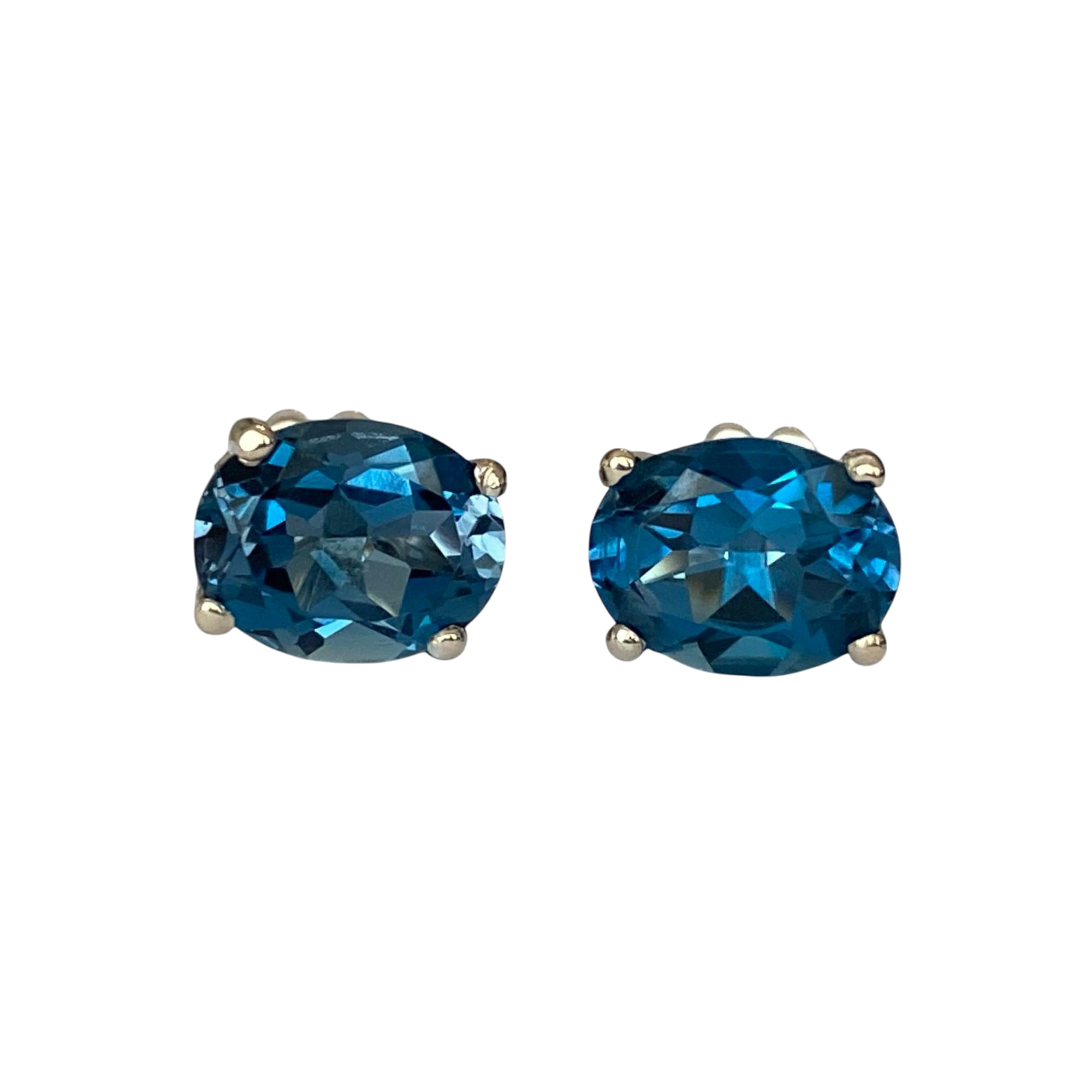 4.5 Carat London Blue Topaz Gold Earrings – A Statement of Elegance