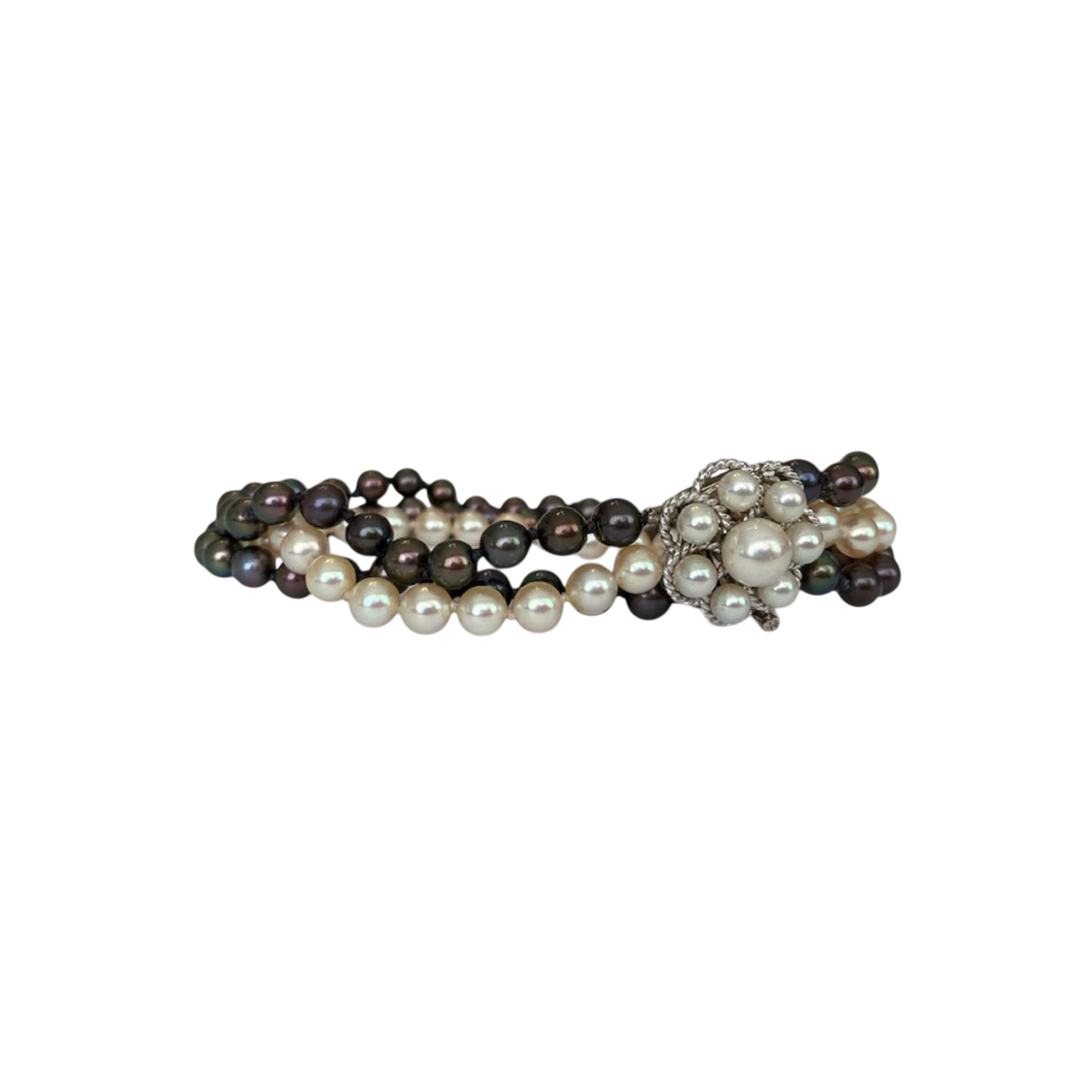 Vintage Pearl Bracelet with Gold Clasp