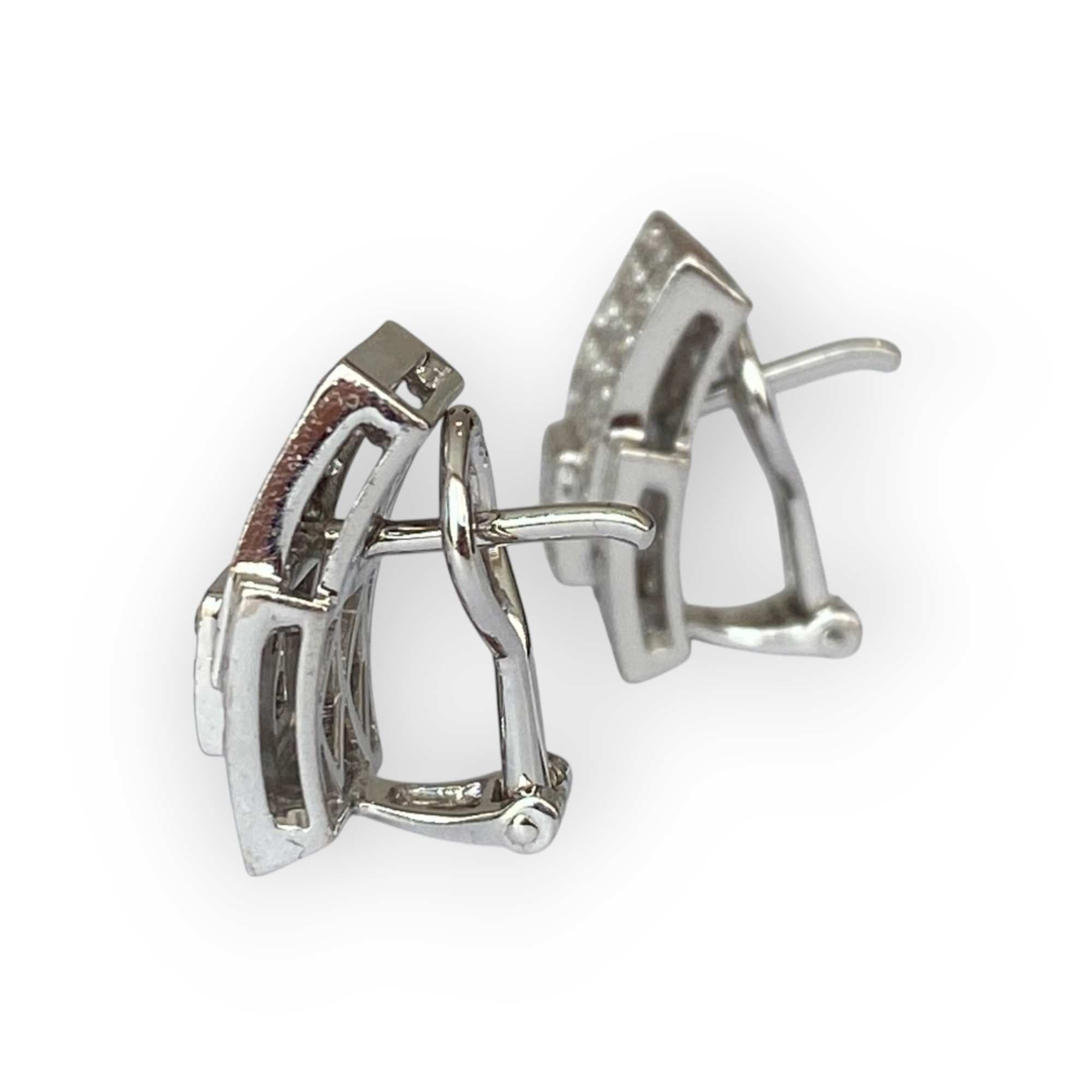 18K Gold Ear Studs with 1.18 Ct Brilliant-Cut Diamonds