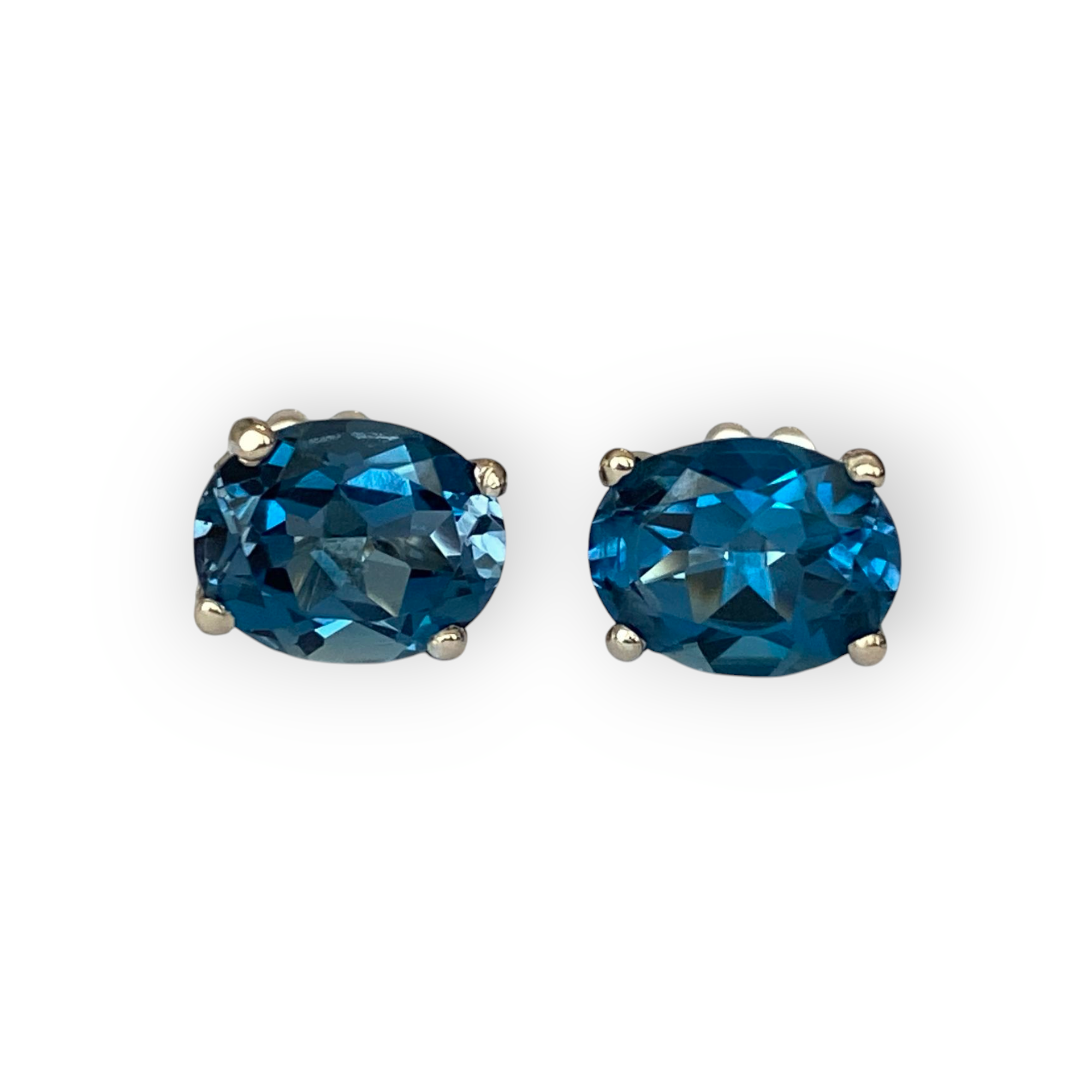 4.5 Carat London Blue Topaz Gold Earrings – A Statement of Elegance