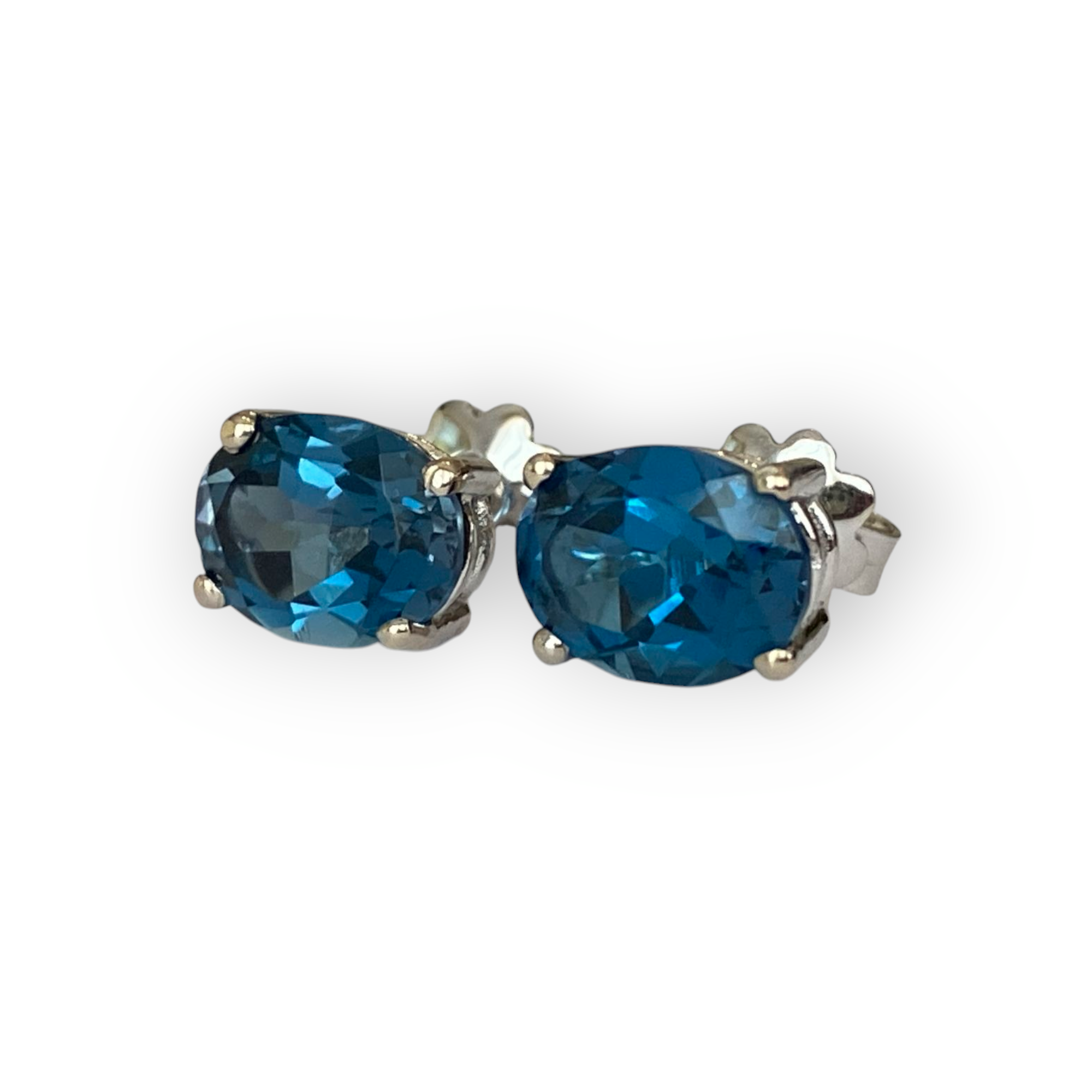 4.5 Carat London Blue Topaz Gold Earrings – A Statement of Elegance