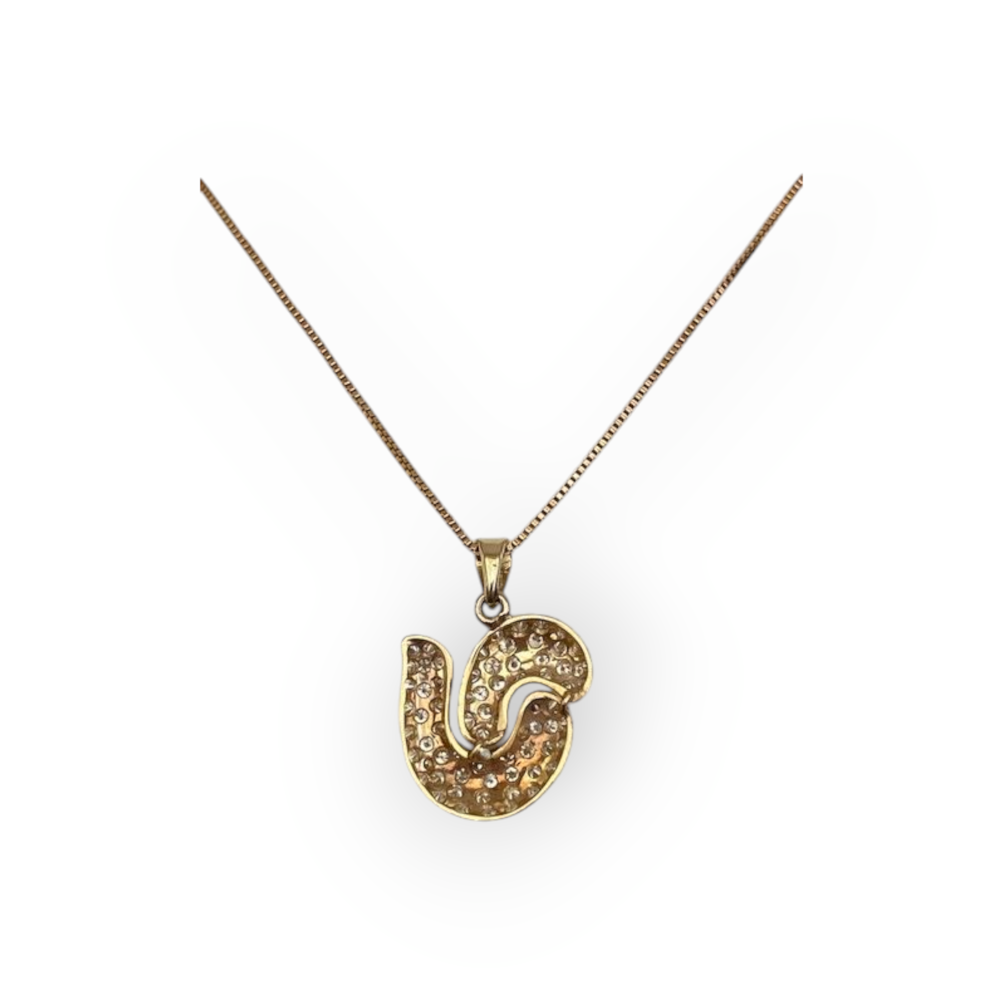 18K Yellow Gold Necklace with 2.20 ct Diamond Design Pendant