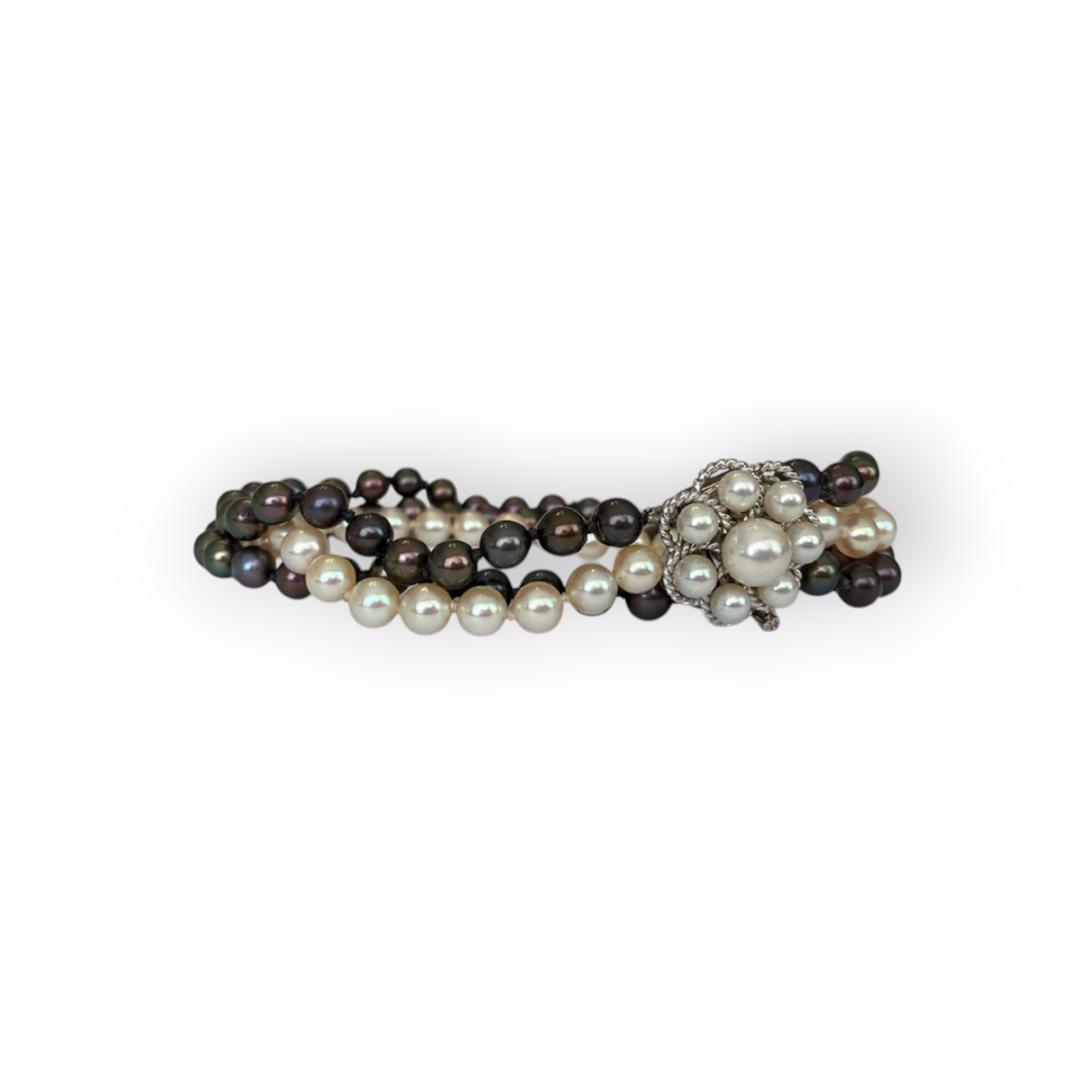 Vintage Pearl Bracelet with Gold Clasp