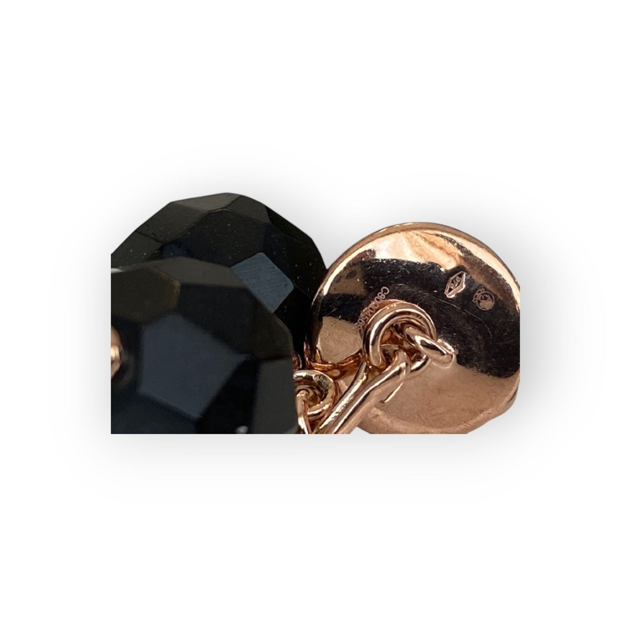 Pomellato 9K Rose Gold Cufflinks with Ebony