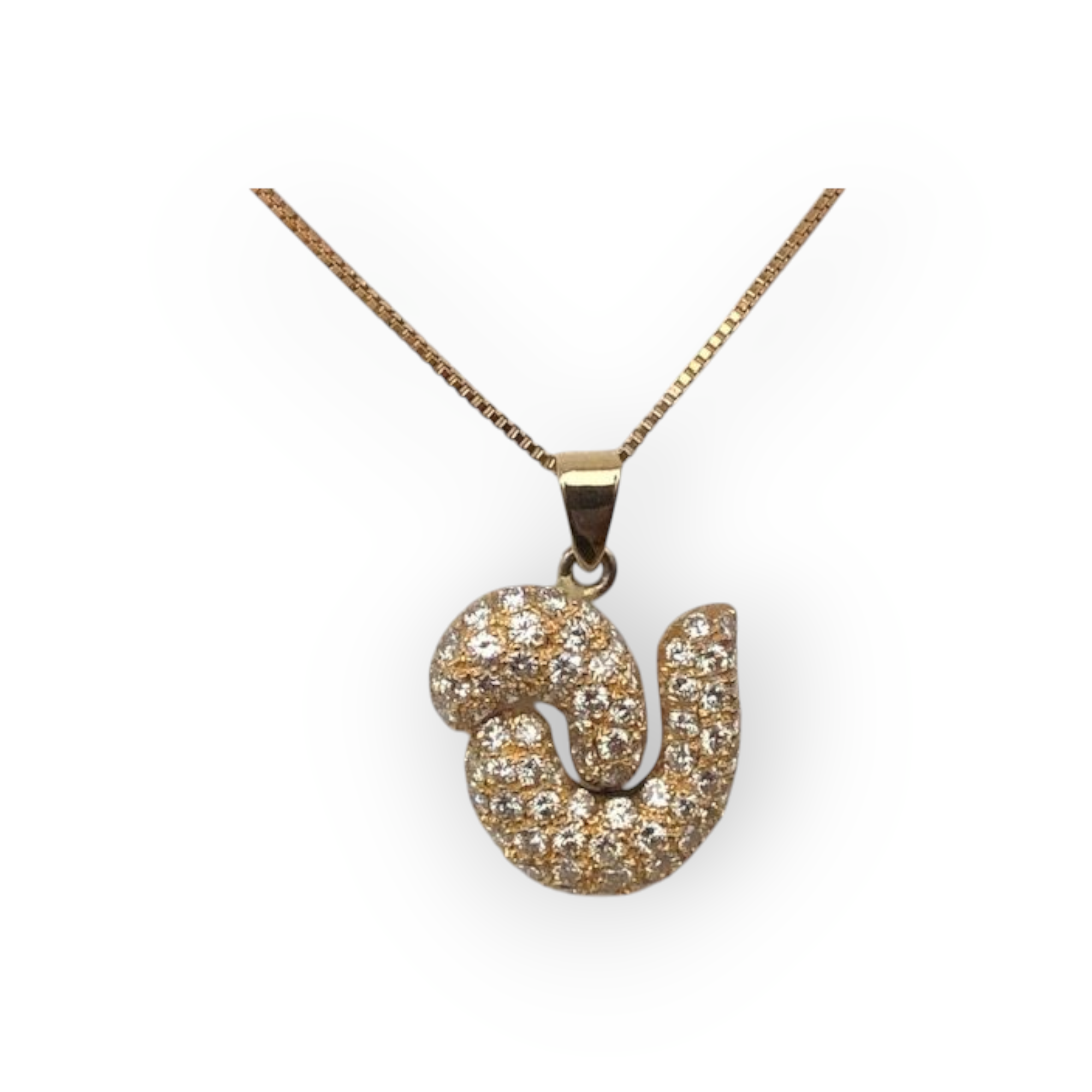 18K Yellow Gold Necklace with 2.20 ct Diamond Design Pendant