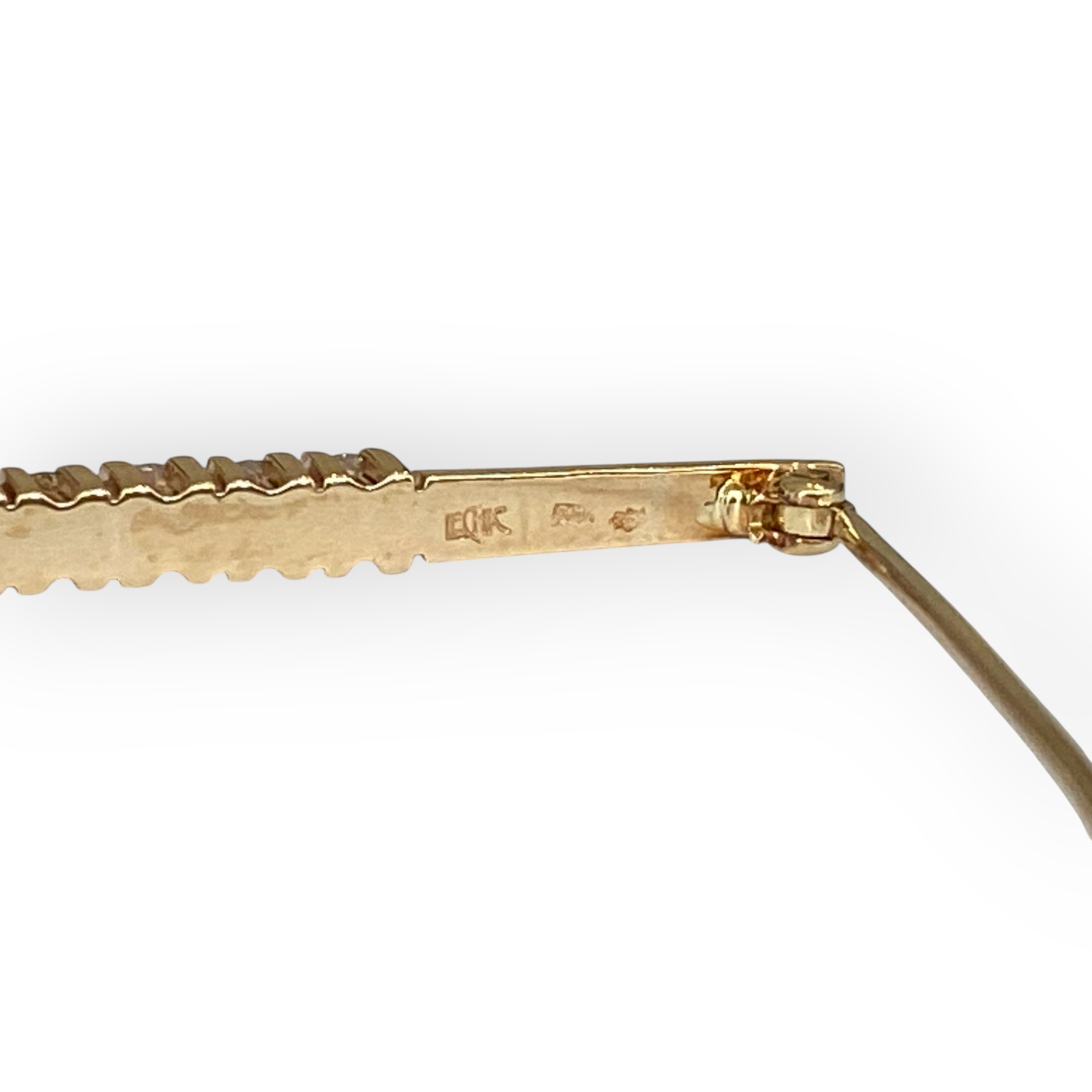 Le Chic 14K Gold Diamond Brooch