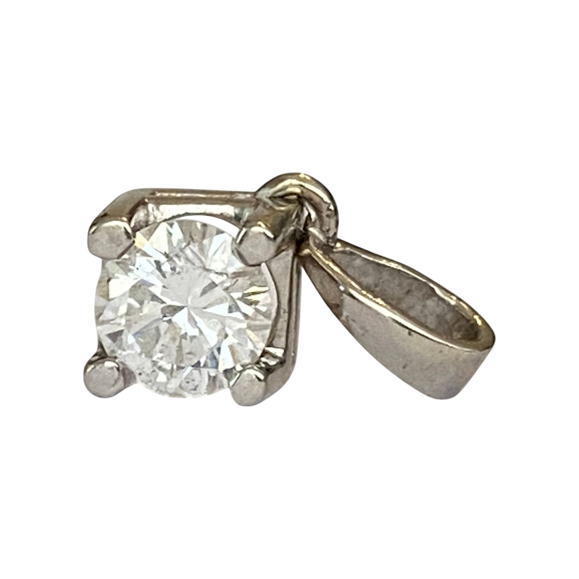 Timeless Elegance: White Gold Solitaire Diamond Pendant