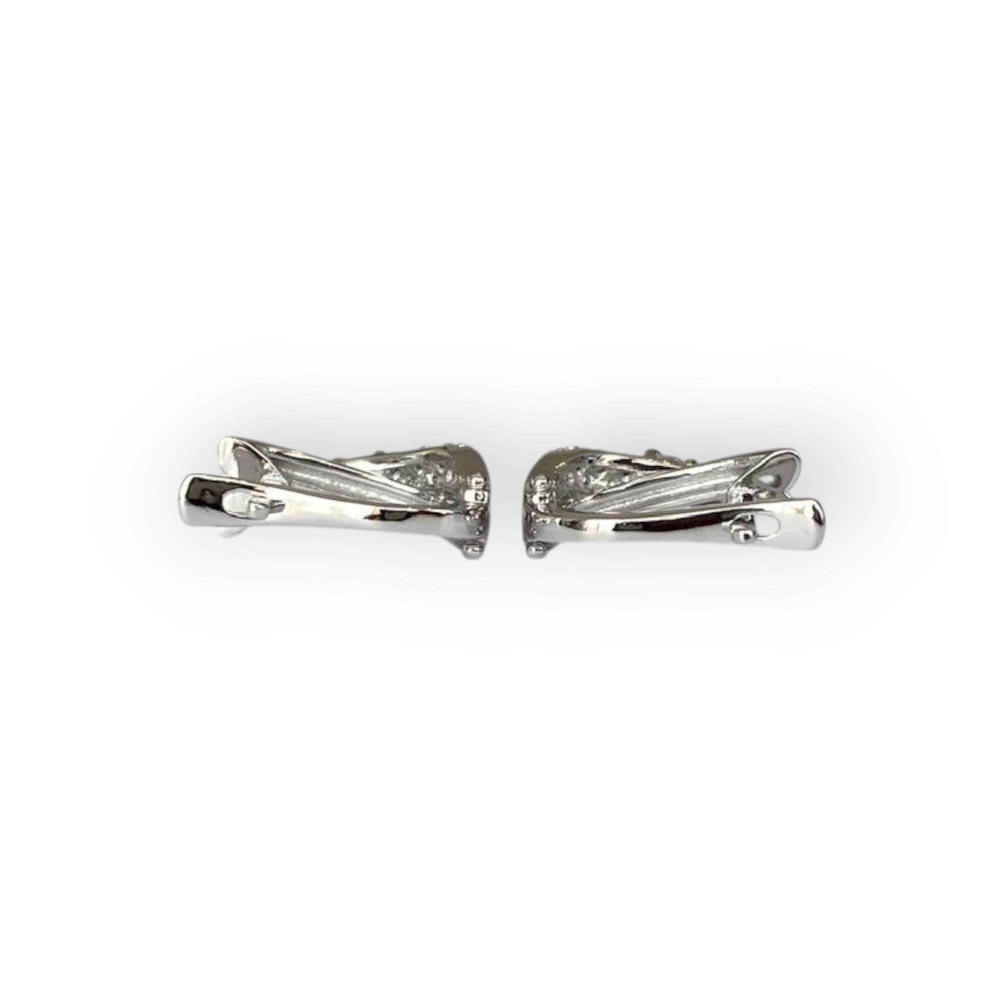 White Gold Hoop Earrings with 0.60 Ct Diamonds