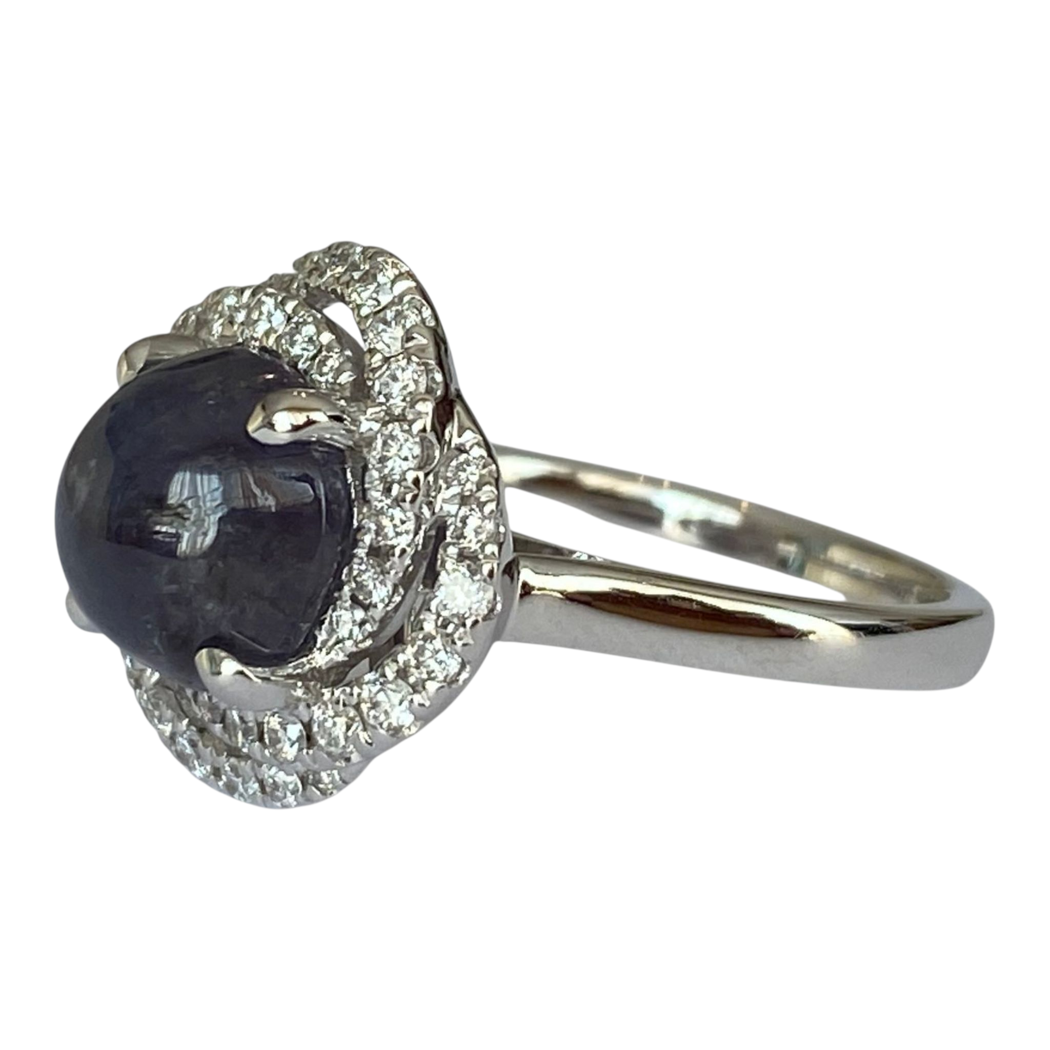 ALGT certified Natural 3.32 Carat  Alexandrite and  Diamond  White Gold  Ring