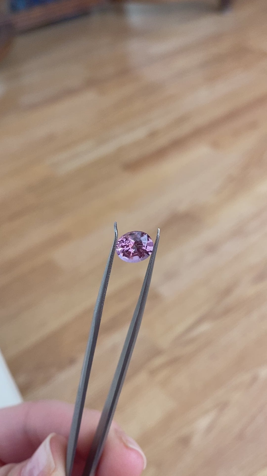 ALGT Certified 1.85 carat oval mixed cut Intense Pink Spinel