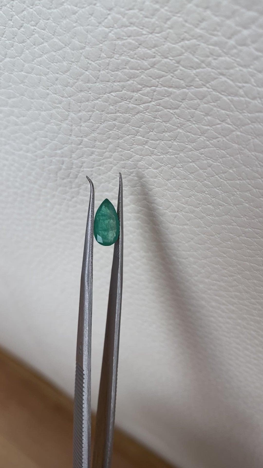 ALGT Certified 1.51 Carat Natural Zambia Emerald Stone Pear Mixed Cut