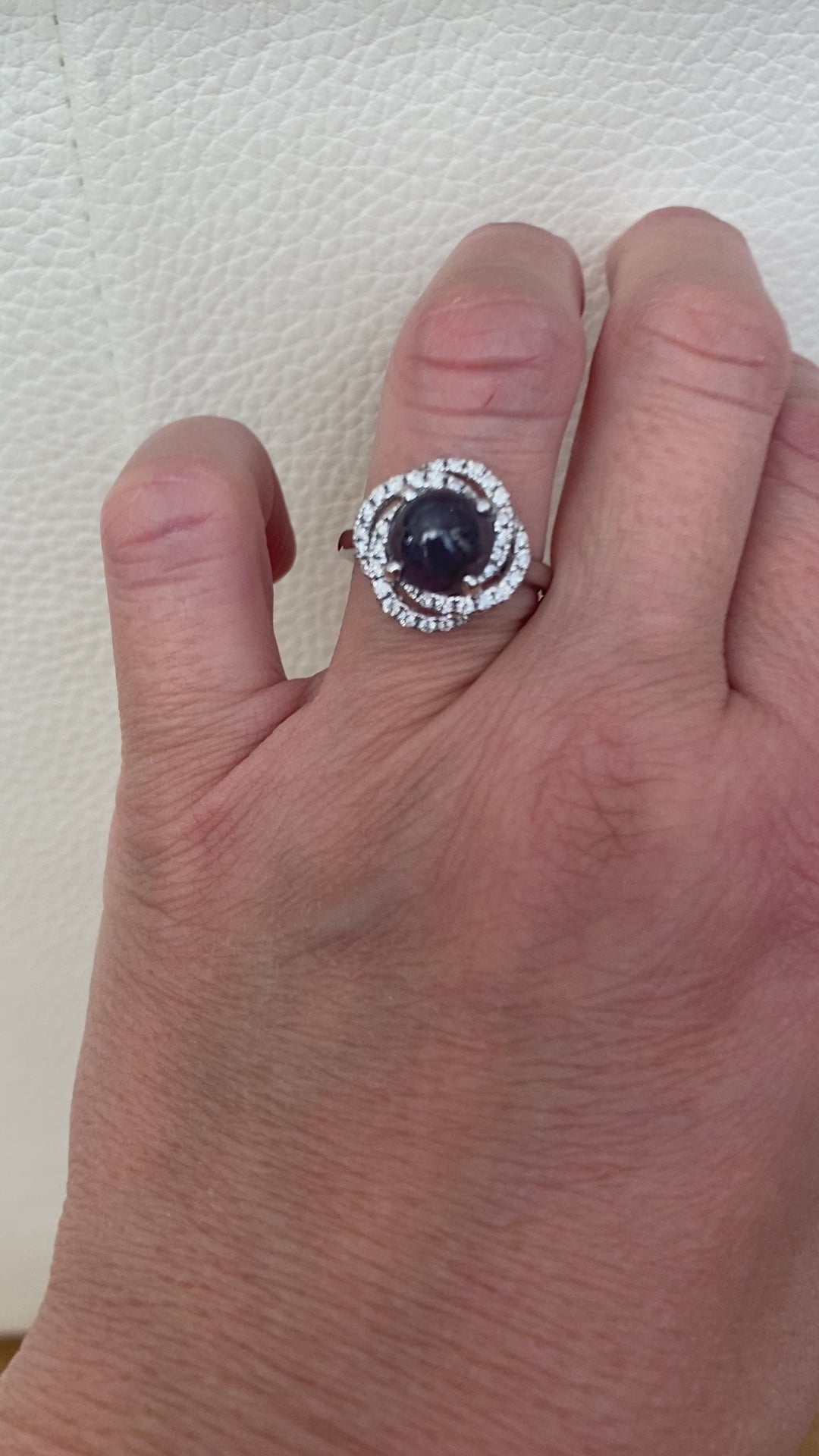 ALGT certified Natural 3.32 Carat  Alexandrite and  Diamond  White Gold  Ring