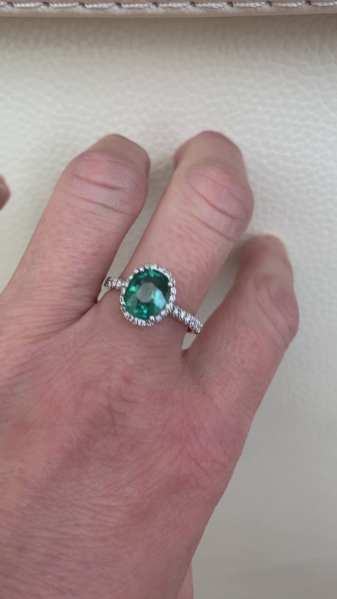 ALGT Certified 2.08 Carat Lagoon Tourmaline Diamond Cocktail Gold ring