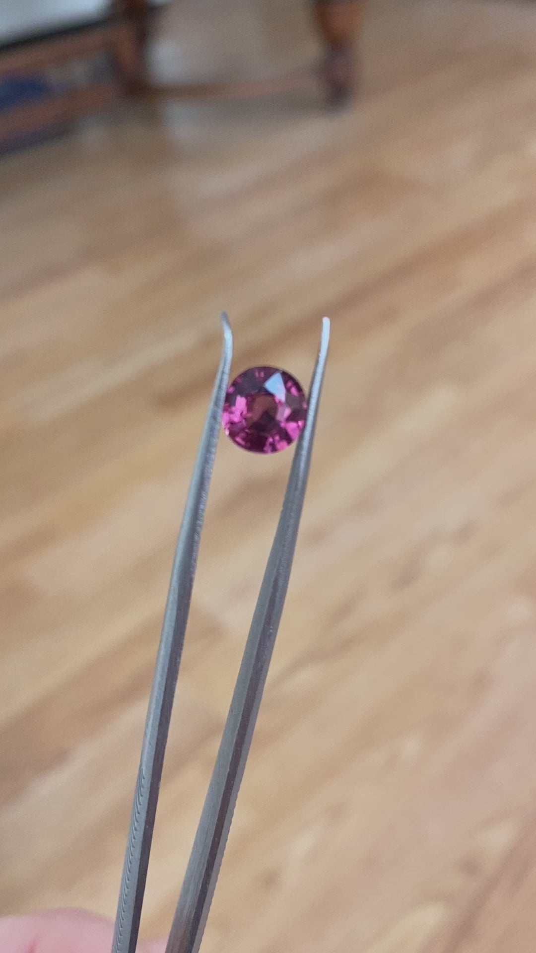 ALGT Certified 1.14 carat oval mixed cut Vivid/Deep Pink SpinelGem