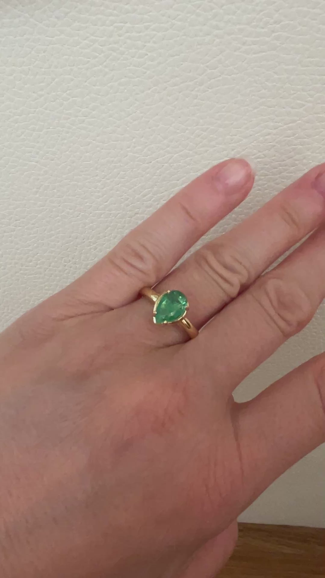 1.5 carat Emerald Cocktail  Yellow Gold Ring