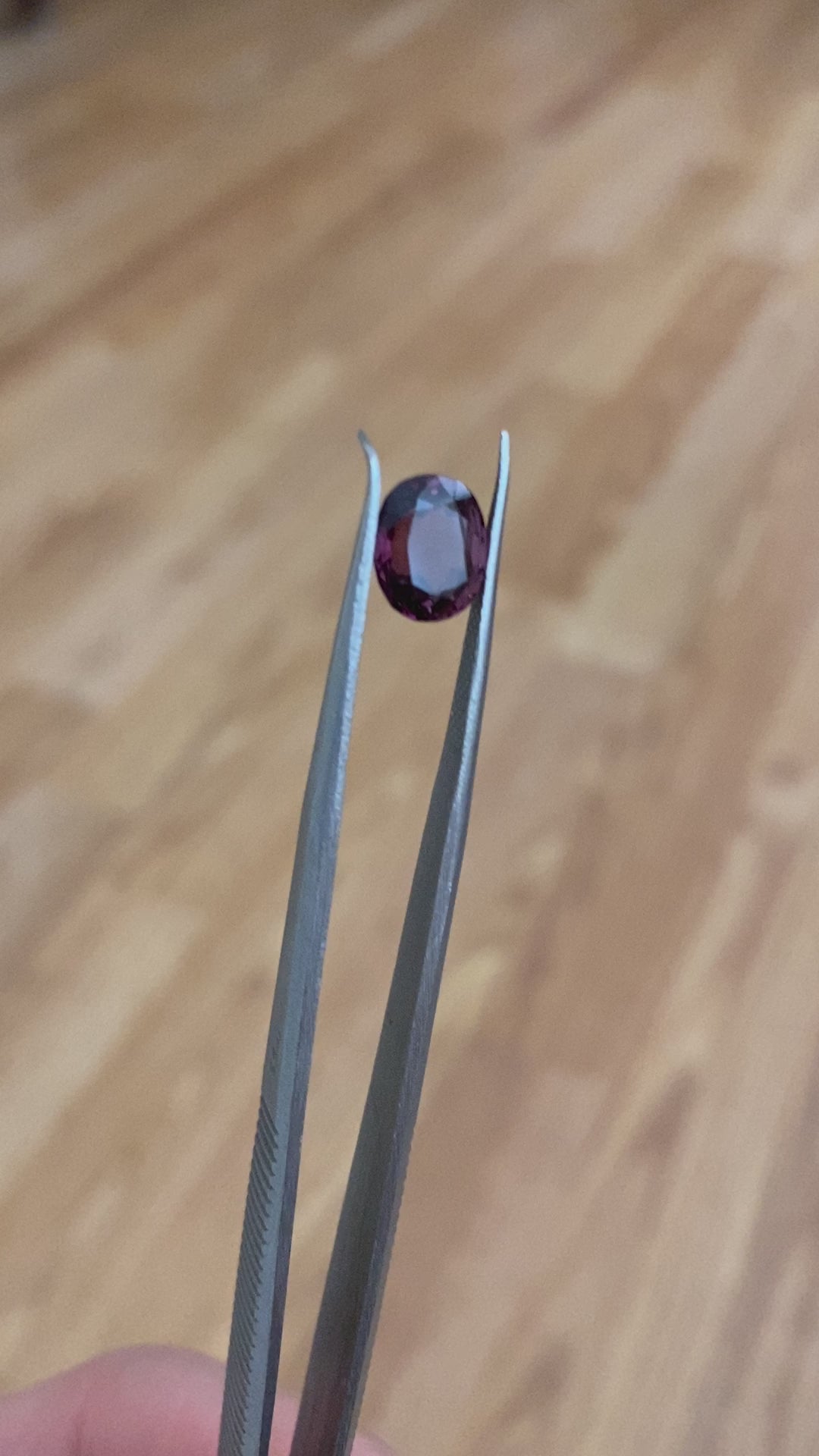 ALGT Certified 2.30 carat oval mixed cut Deep  Pink Spinel