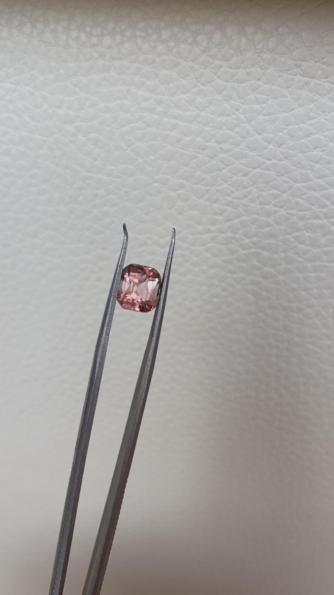 ALGT Certified 2.56 carat cushion mixed cut Intense Pink Tourmaline