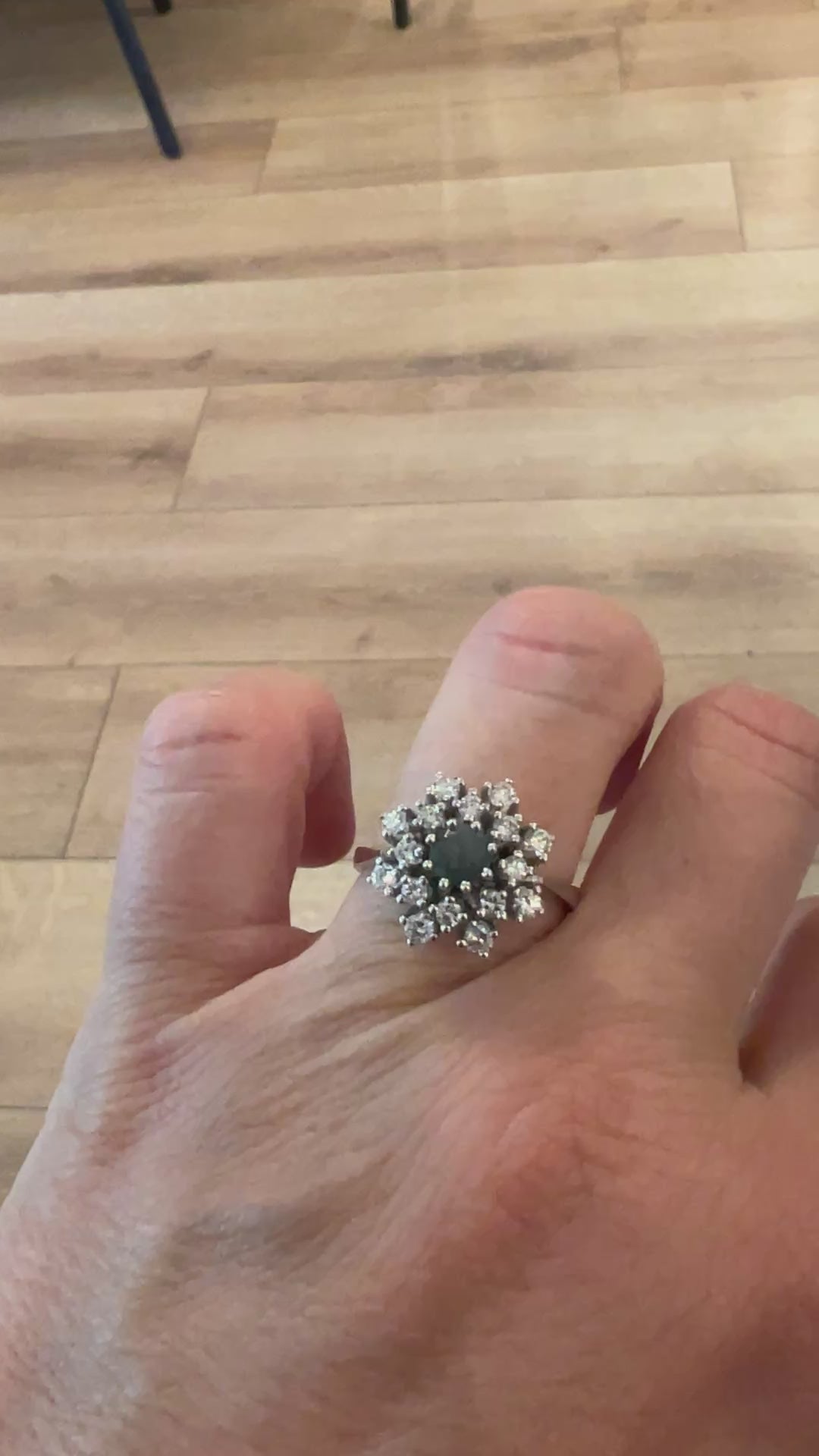 ALGT Certified Natural 0.60 ct Alexandrite & Diamond White Gold Ring